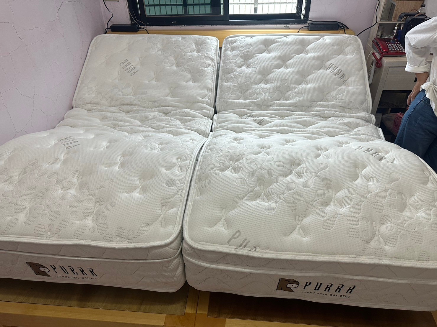 宜蘭員山鄉/乳膠電動床墊6尺/防水保潔墊