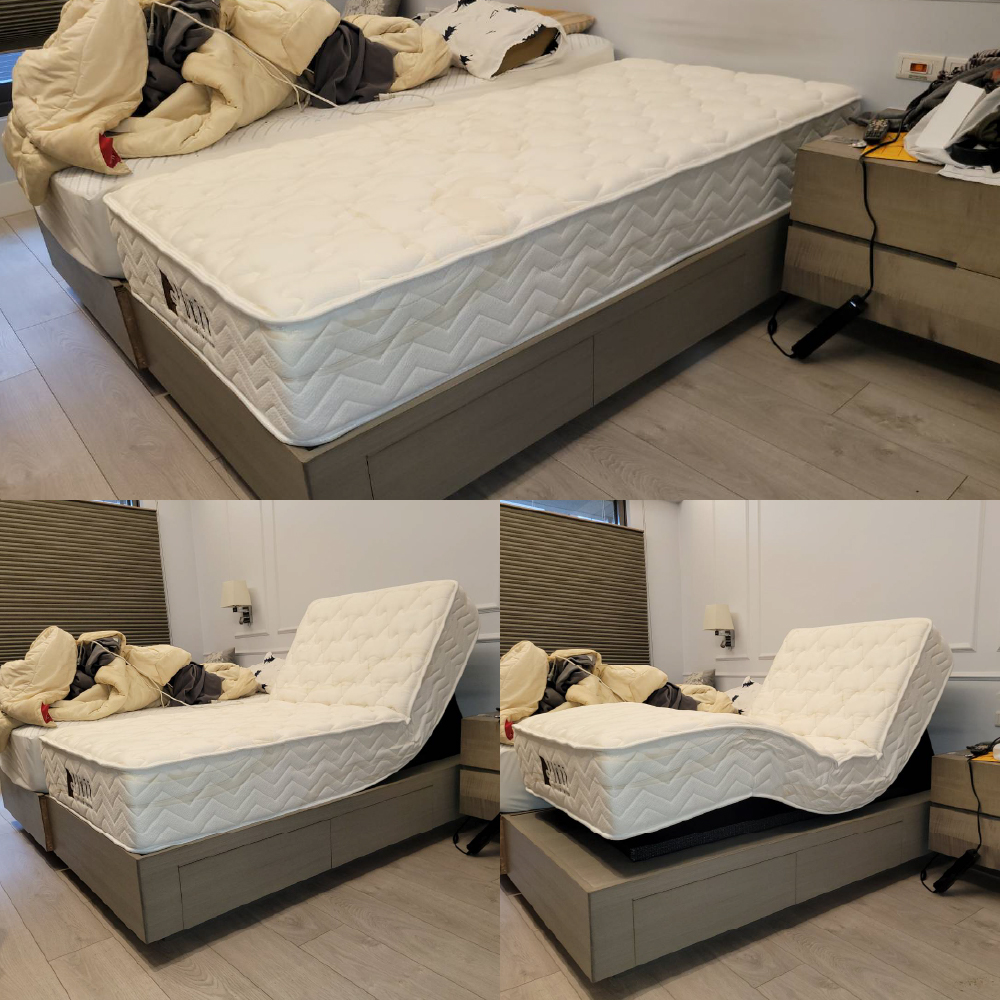 南投仁愛鄉/記憶電動床墊 日式收納床架組