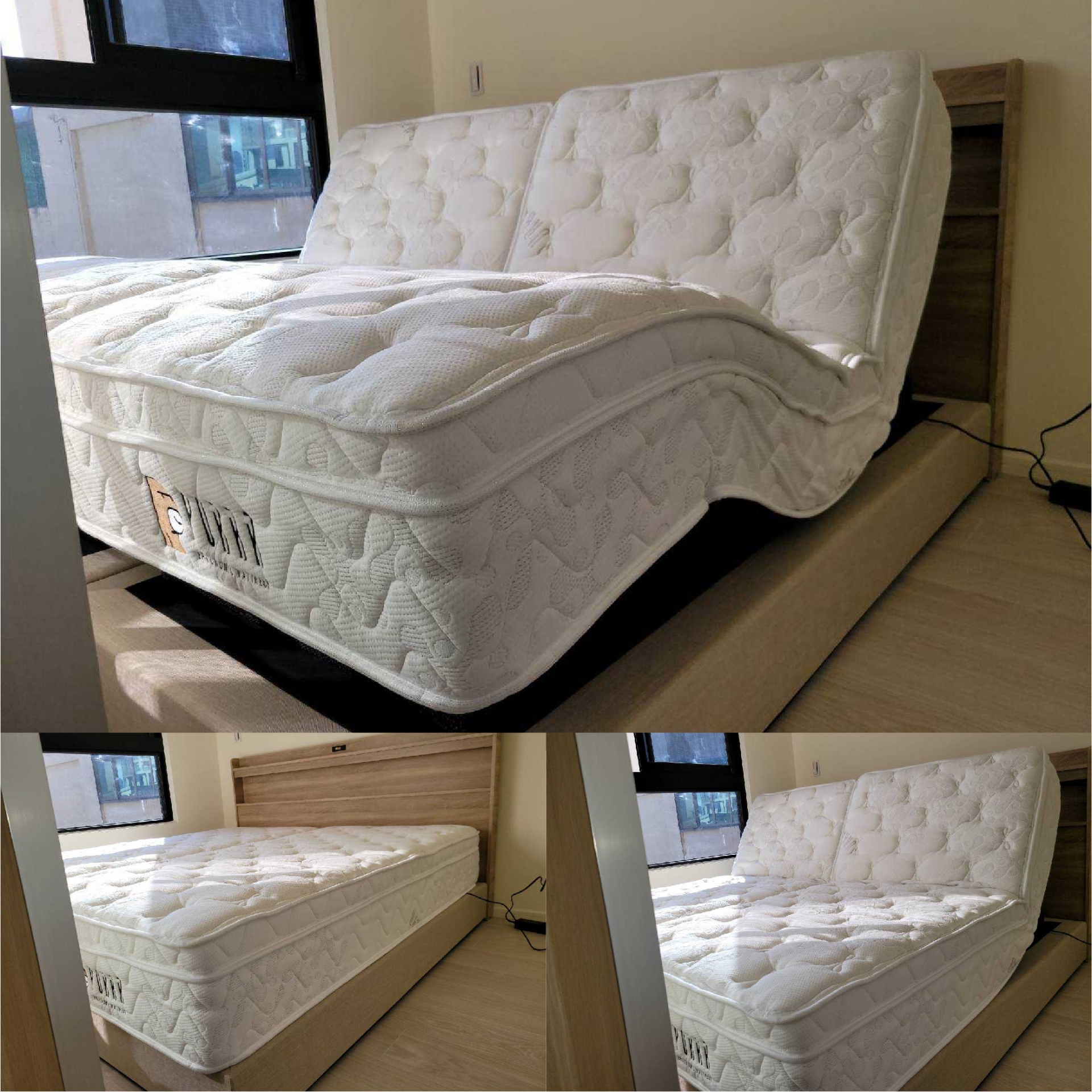 台中市南屯區/乳膠獨立筒電動床墊/日式床箱