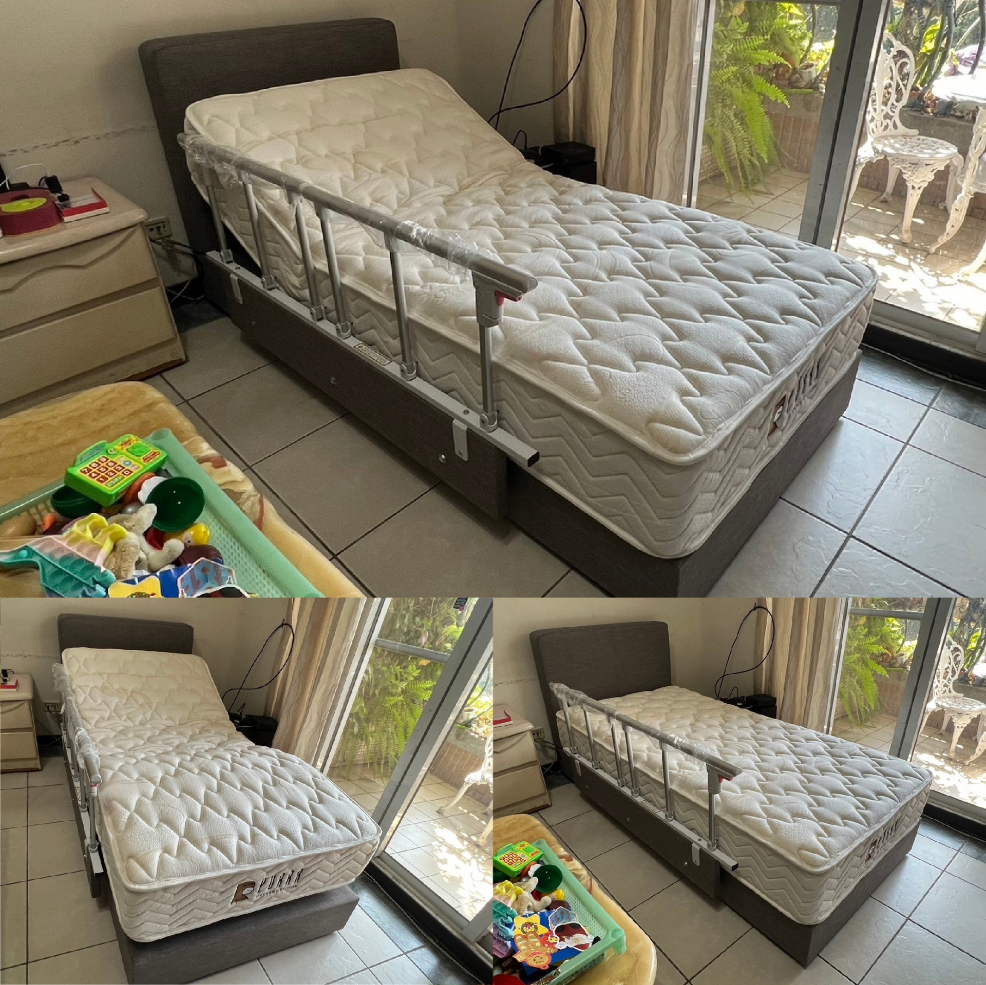 台中市南區/舒眠電動床墊/傢式床頭組/防水保潔墊