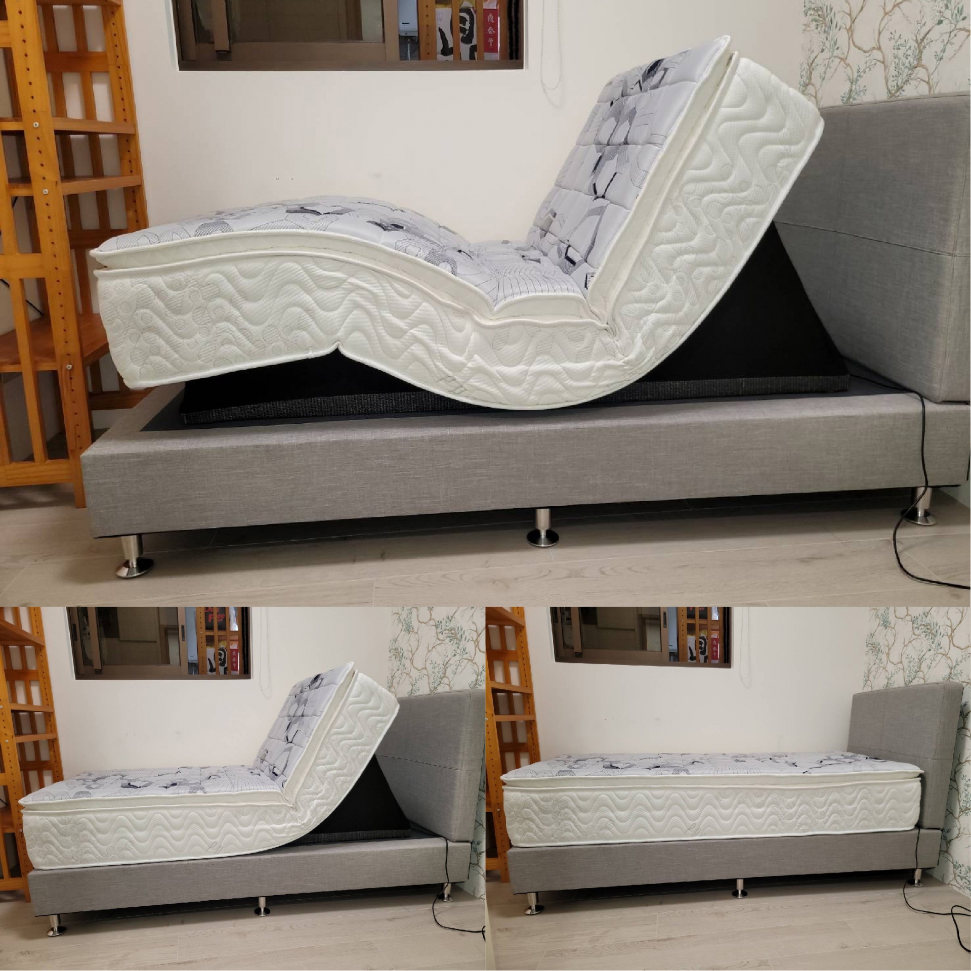 新北市板橋區/石墨烯電動床墊/傢式床頭組