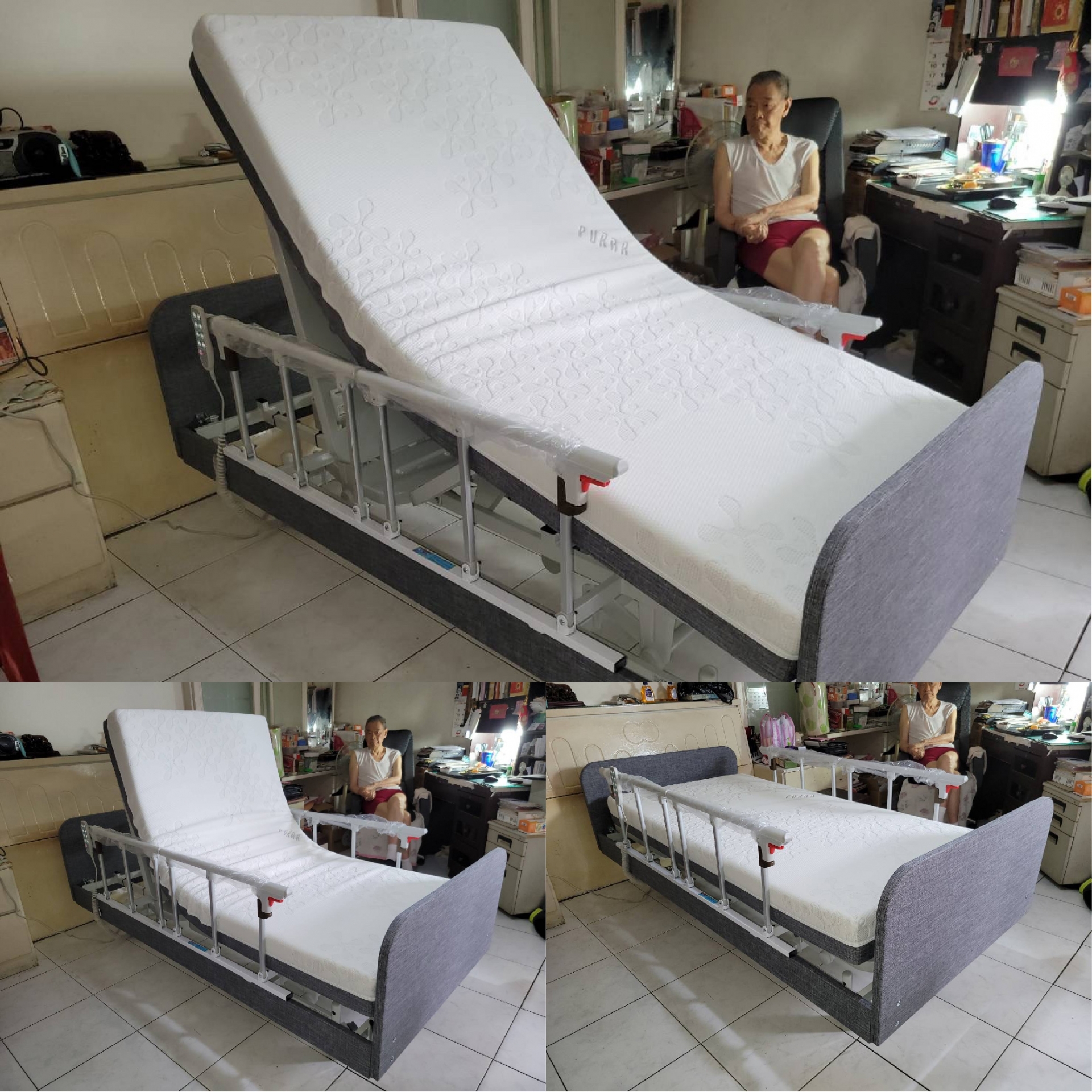 台北市大同區/三馬達醫療床/照護高彈力床墊