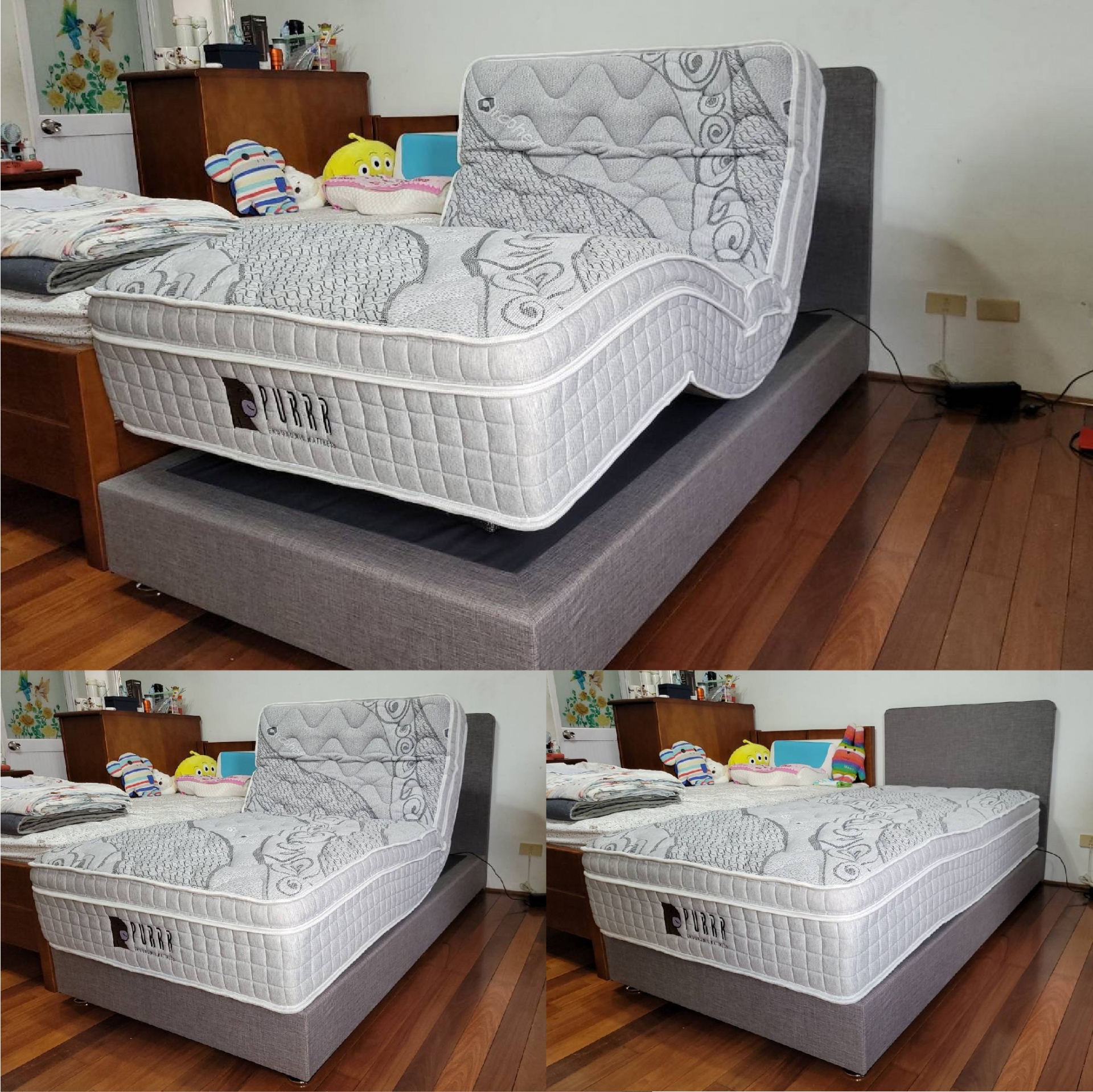 桃園蘆竹區/石墨烯電動床墊/日式床架