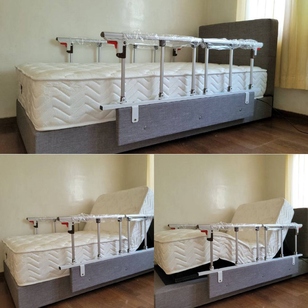 台南東區/舒眠電動床墊 傢式床架組 扶手