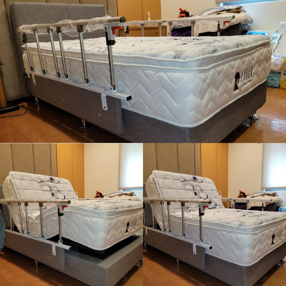 新北三峽區/石墨烯電動床墊 傢式床架組 扶手