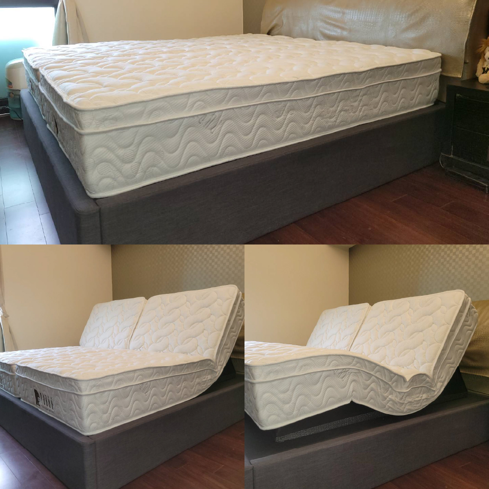 新北林口區/獨立筒電動床墊 特式床架組