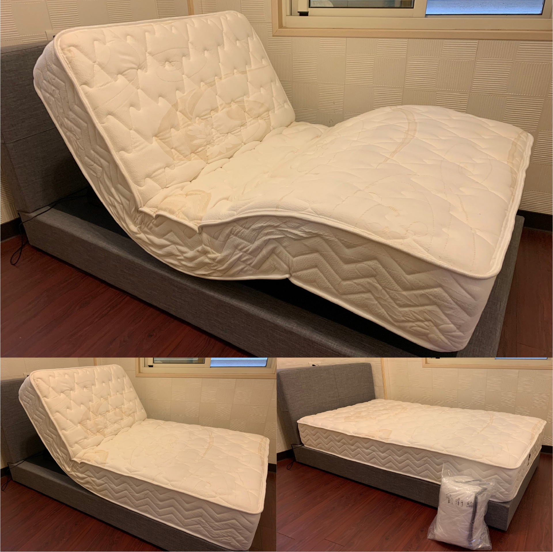 南投竹山/舒眠電動床/傢式床頭組/親膚保潔墊