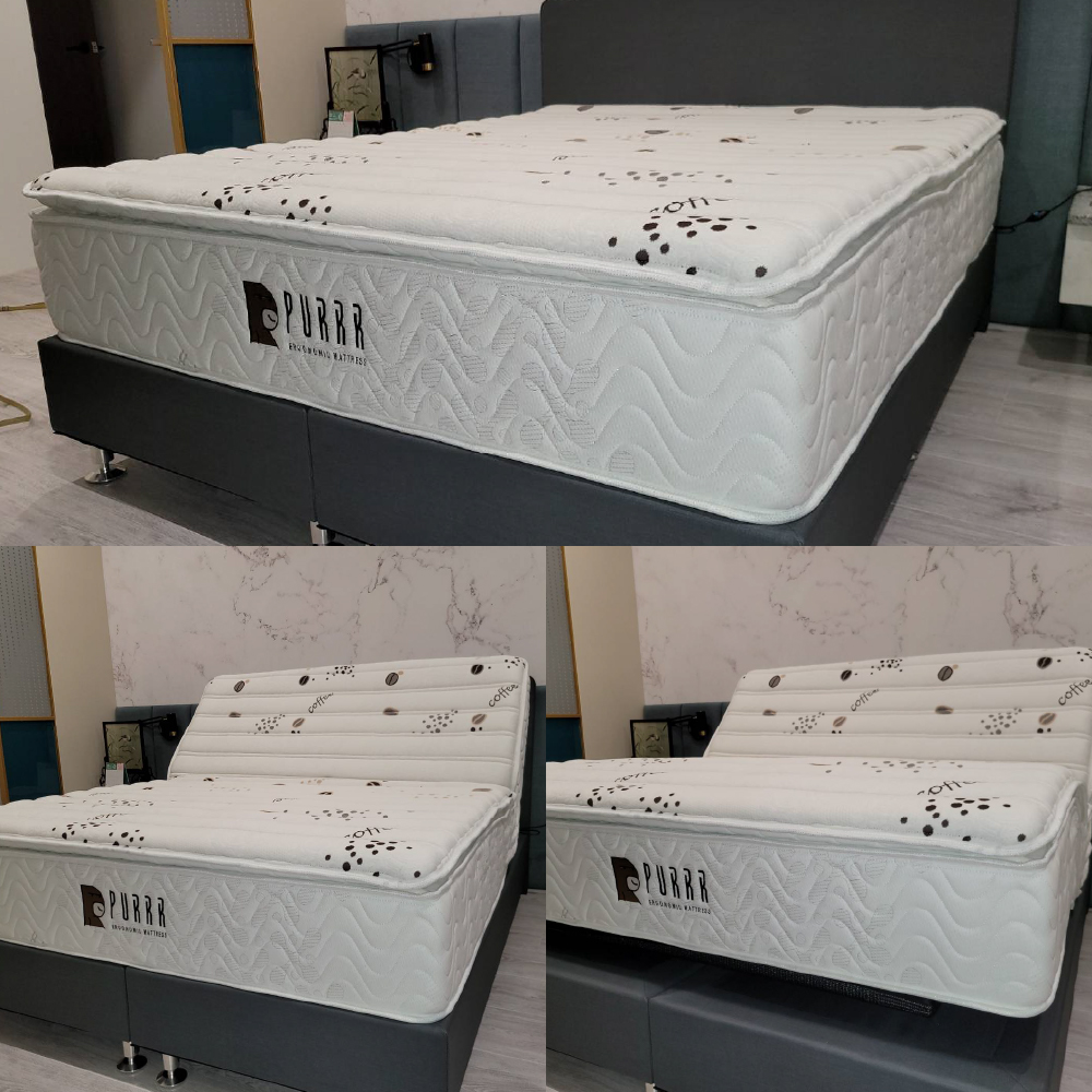 台中北區/咖啡電動床墊 日式床架組