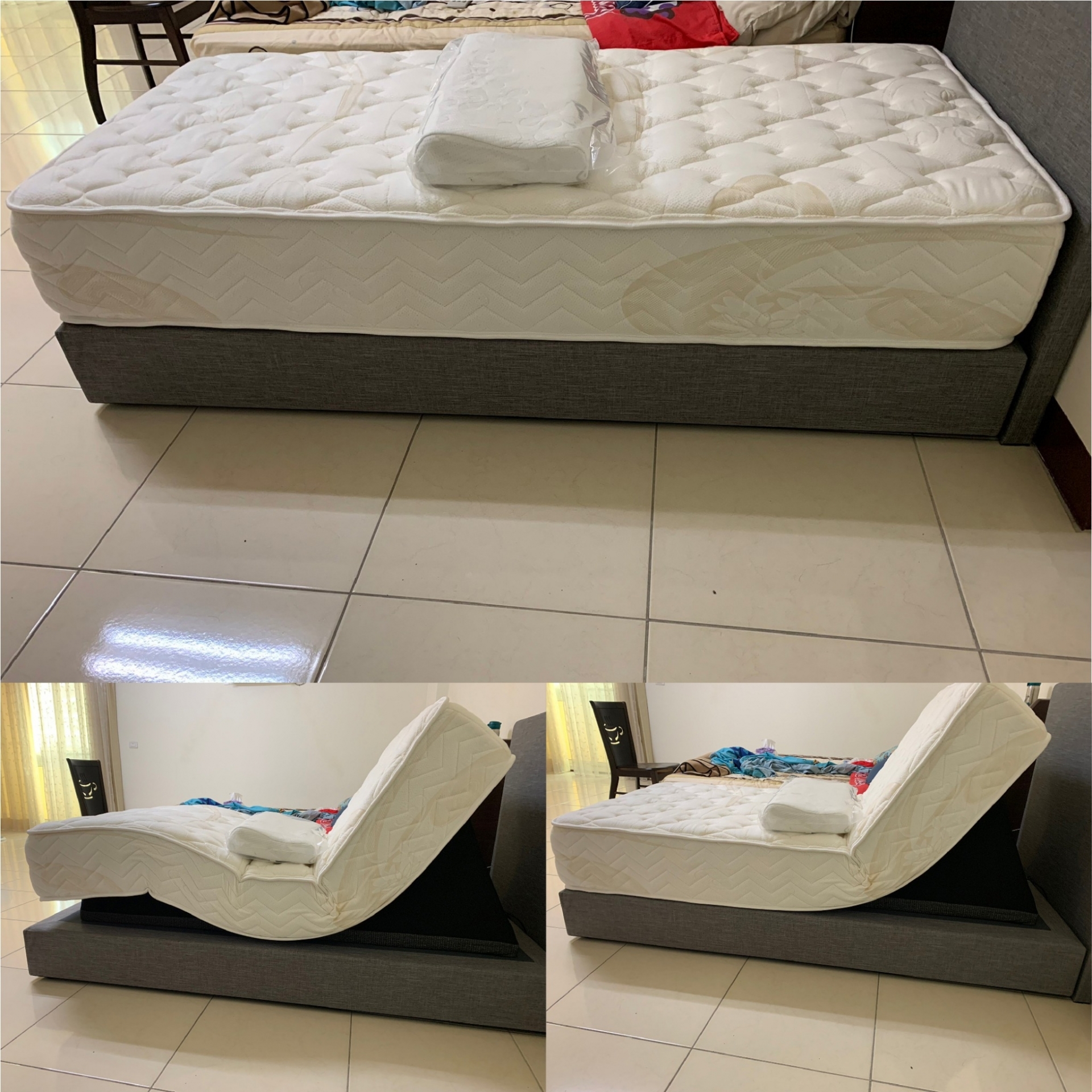 台中大肚/舒眠電動床墊/呼呼枕