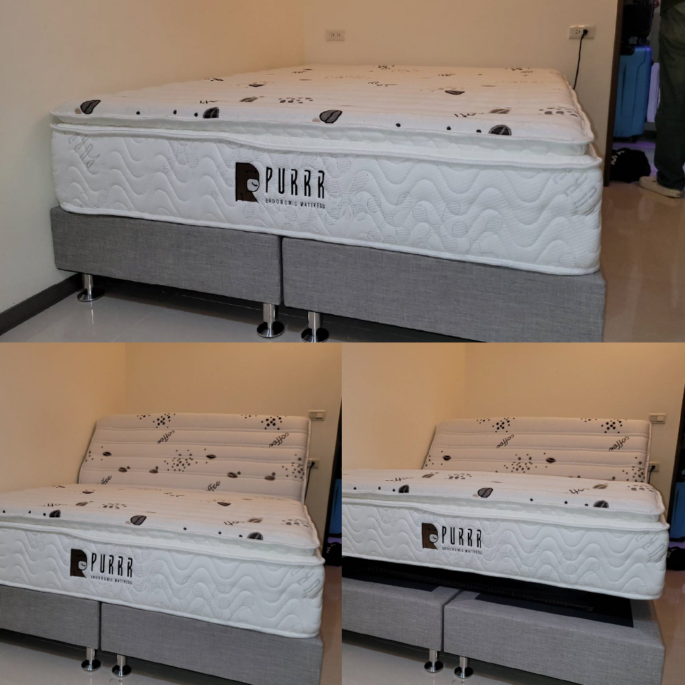 嘉義大林鎮/咖啡電動床墊/日式床架