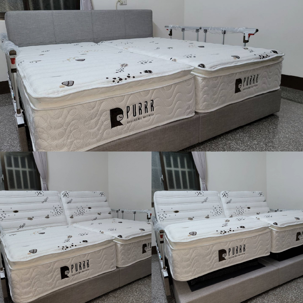 桃園平鎮區/咖啡電動床墊/傢式床架組/扶手