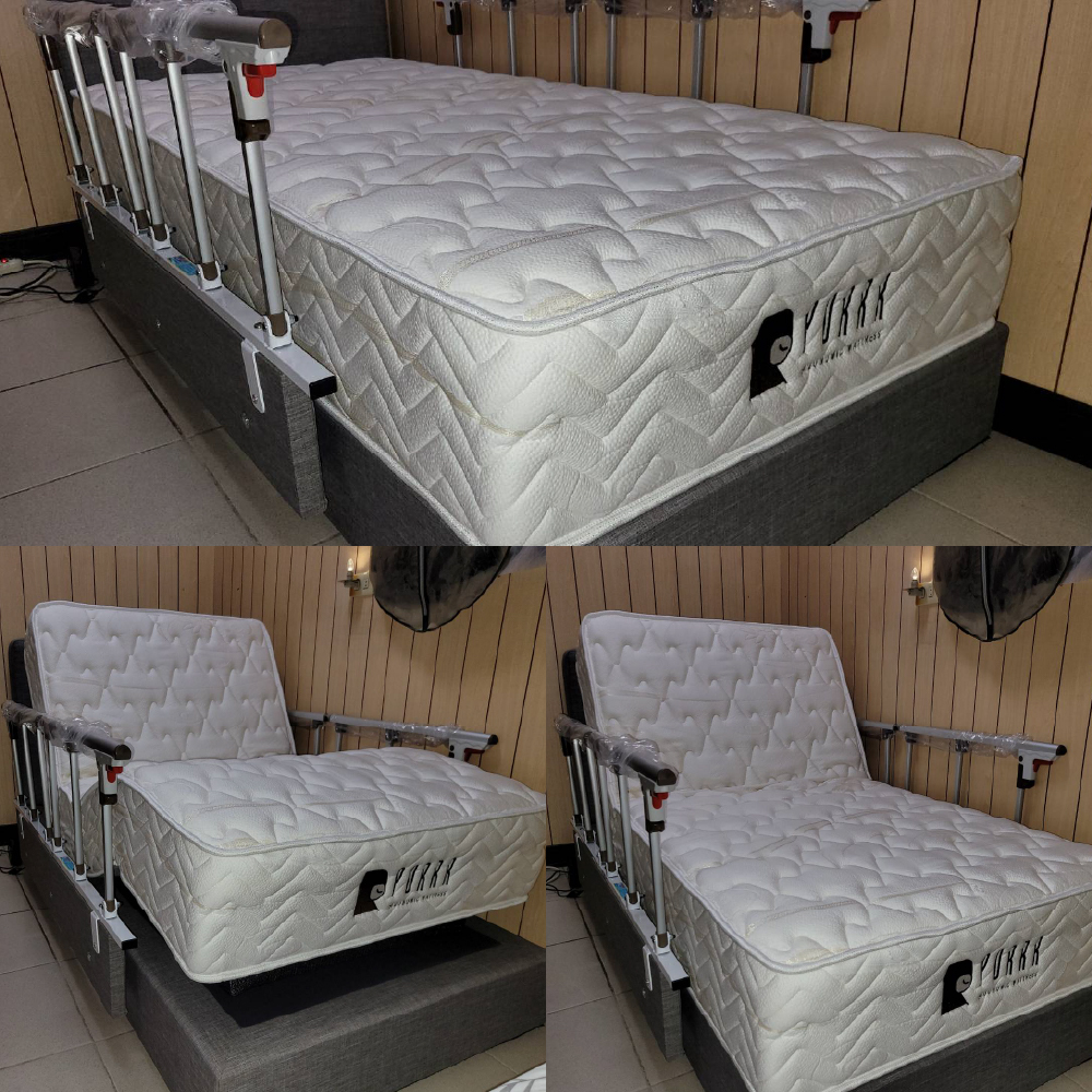 南投中寮鄉/舒眠電動床墊/日式床架/扶手