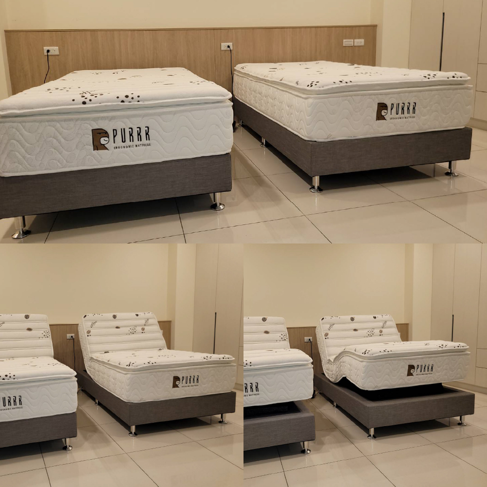 台南七股區/咖啡電動床墊/日式床架