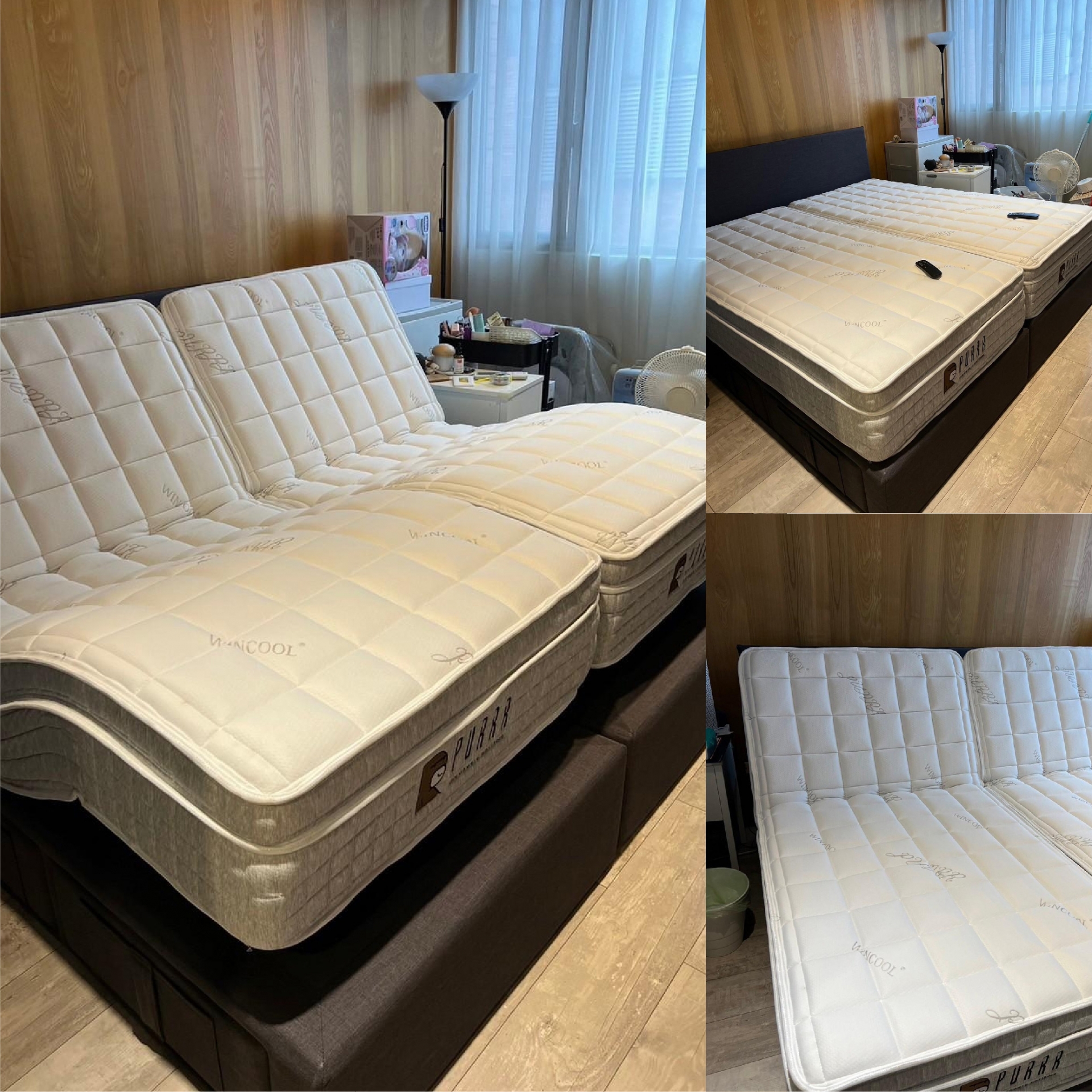 新北市汐止區/陳○○/冰纖電動床墊/日式床箱