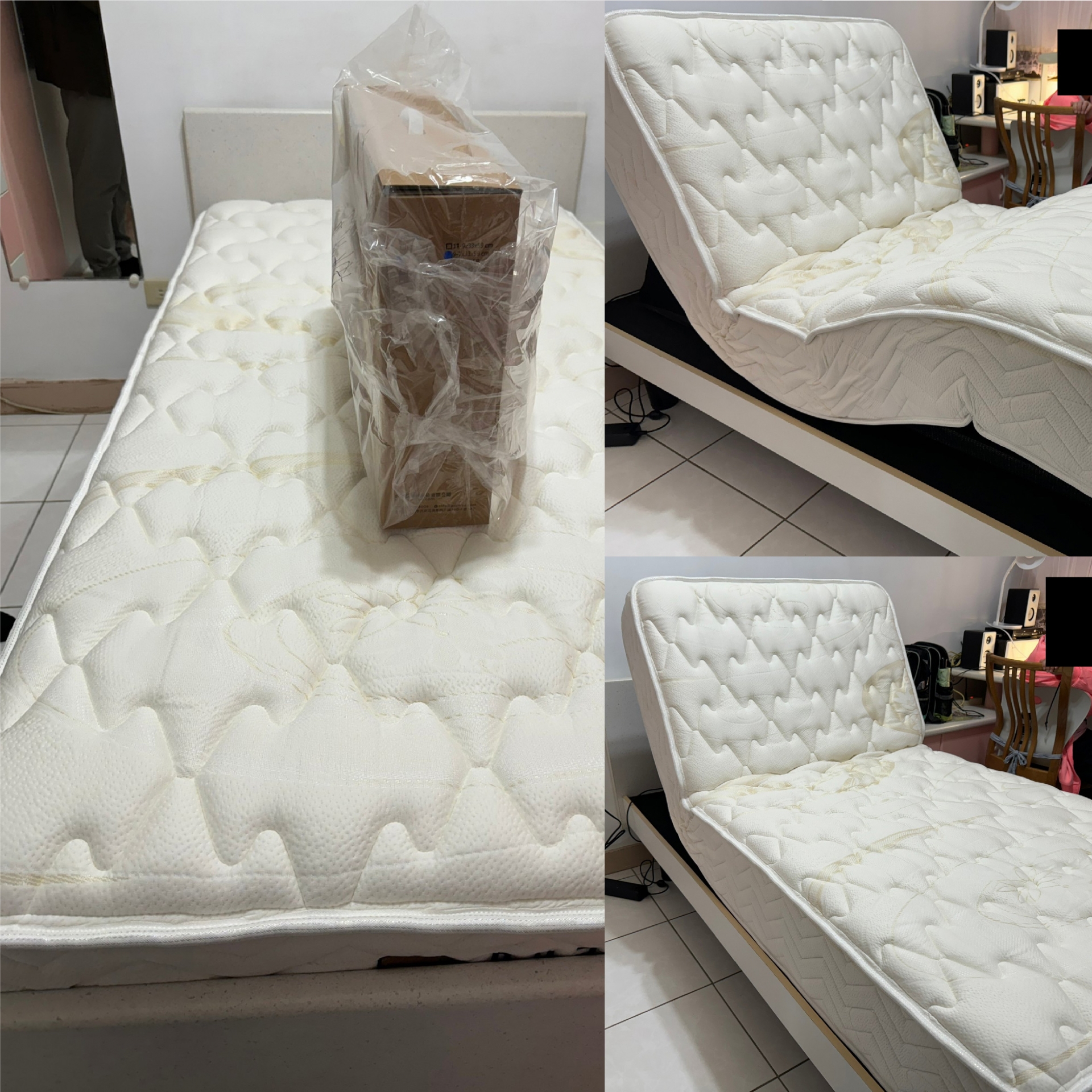 桃園蘆竹/葉○○/舒眠電動床/床板/防水保潔墊/零壓枕