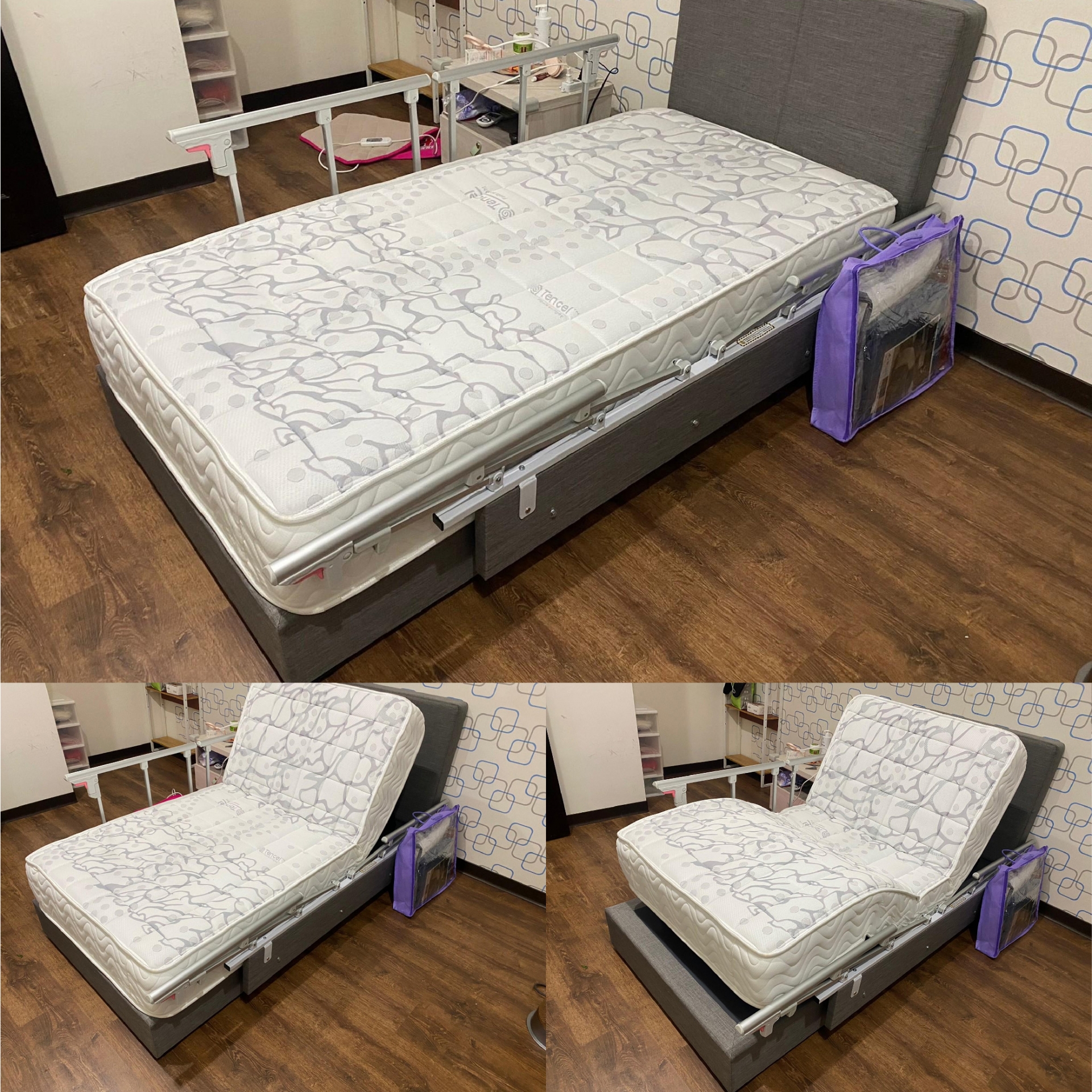 新北市新莊區/侯○○/日式電動床墊/傢式床頭組/扶手