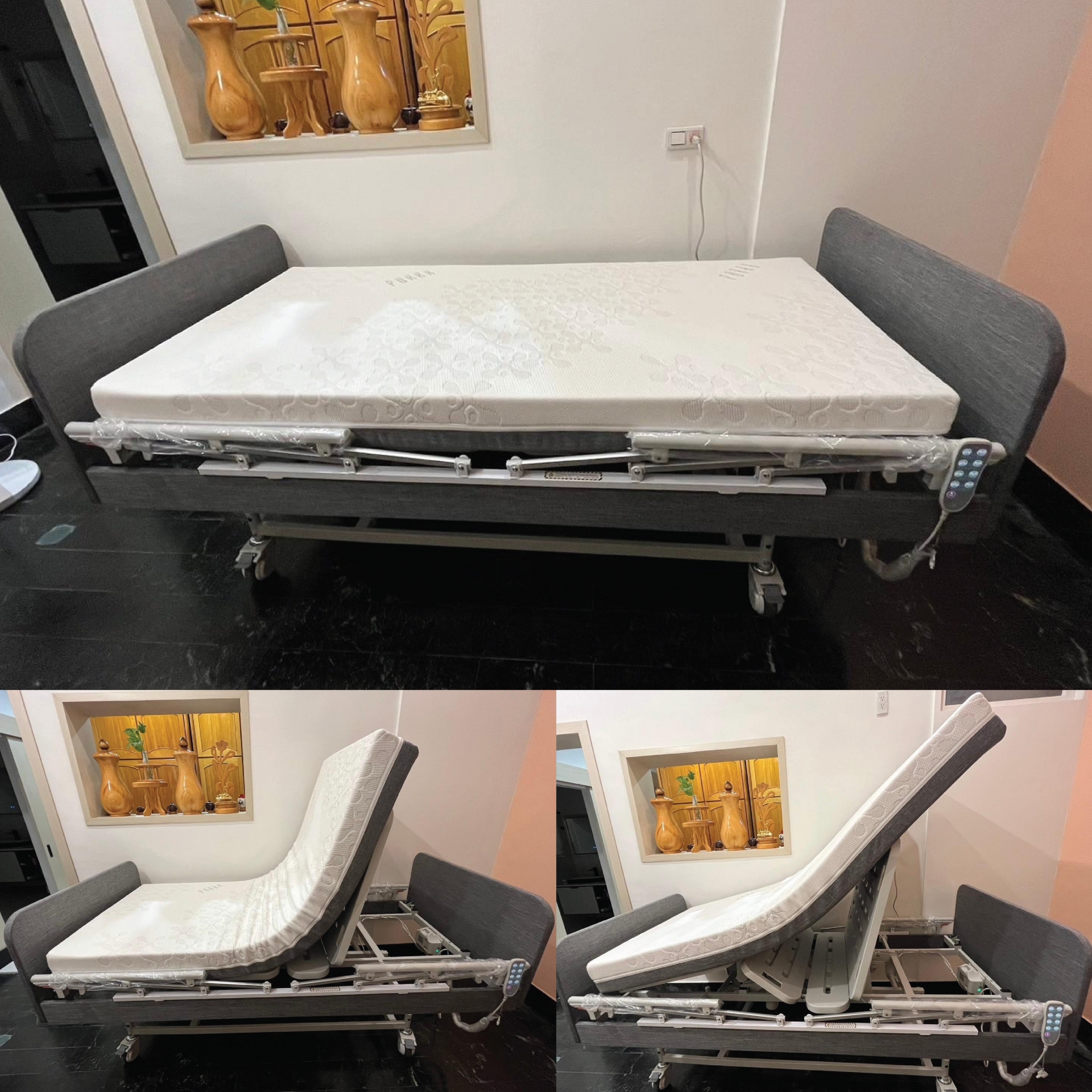 台南市安南區/陳OO/三馬達照護床3尺/高彈力床墊3尺