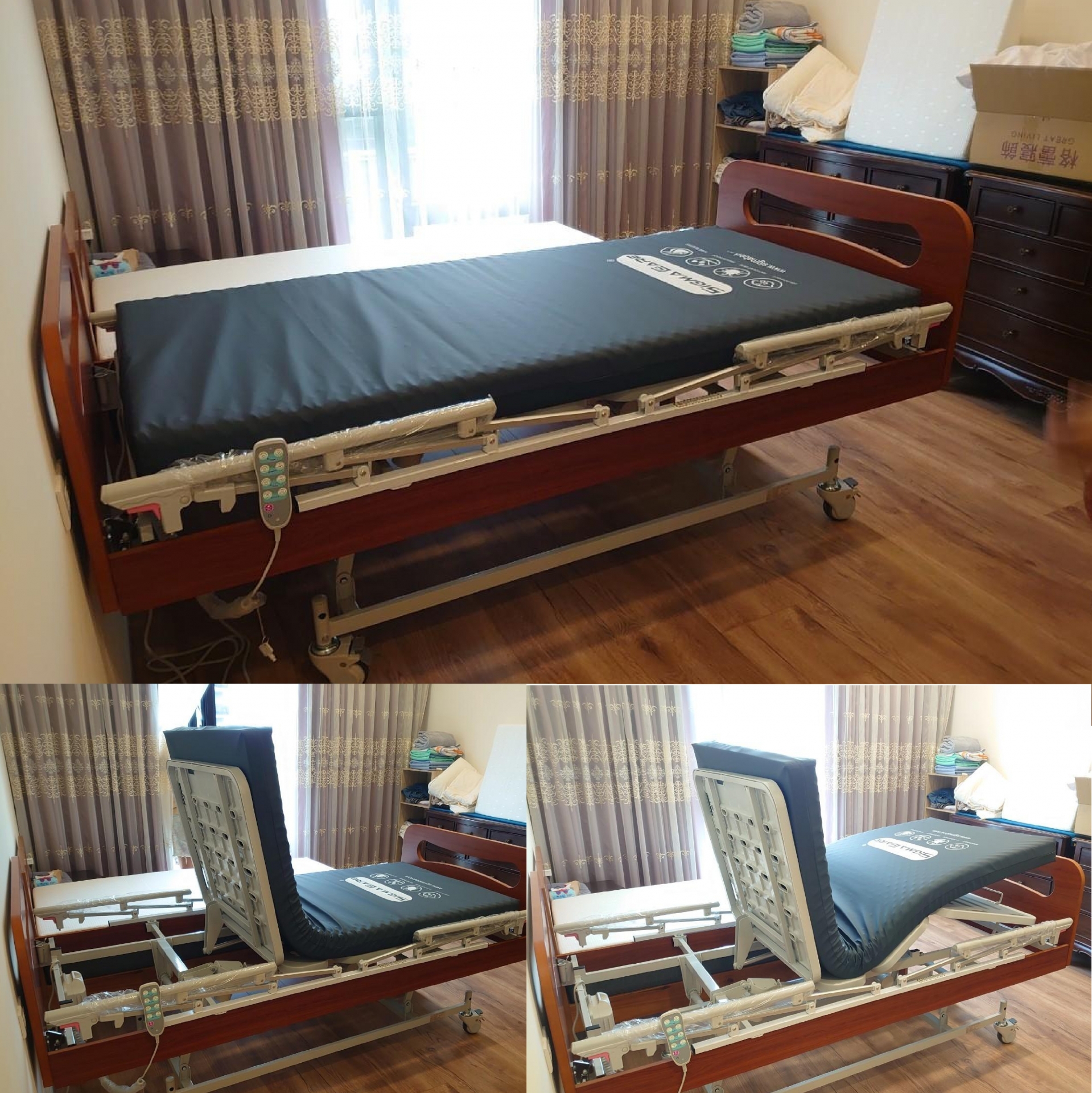 竹北市嘉政八街/徐OO/三馬達照護床3尺/10CM照護升級床墊3尺