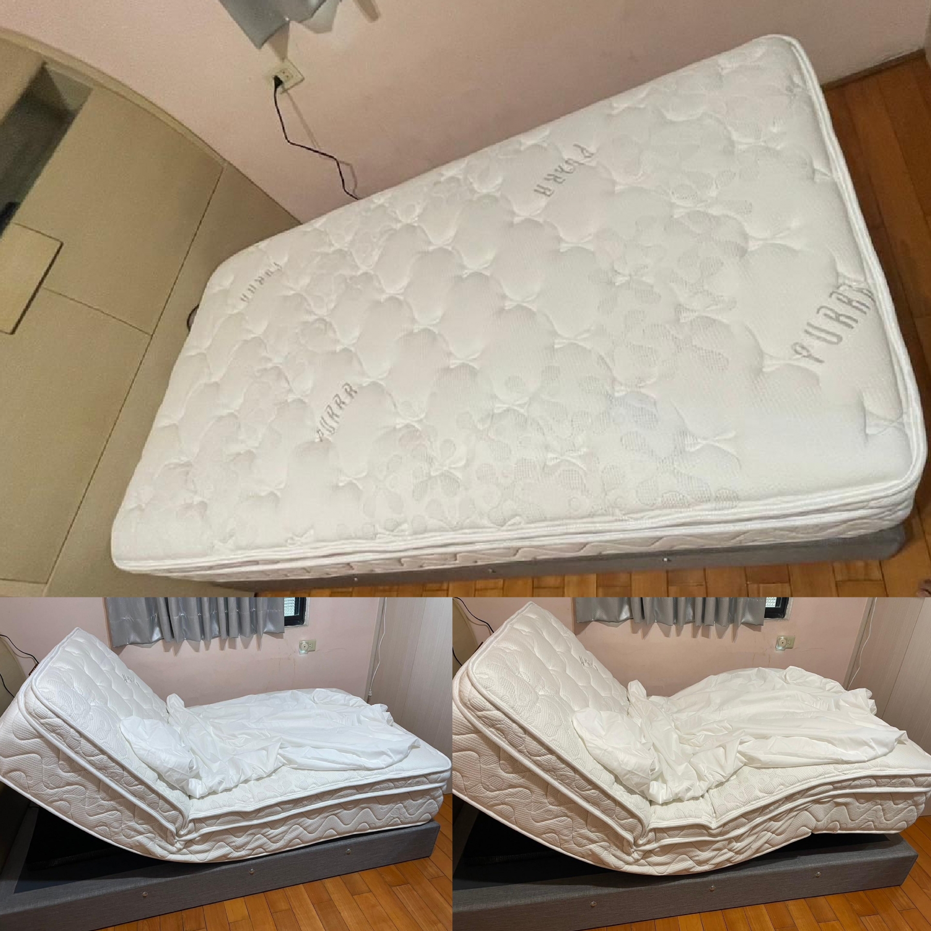 新北市永和區/龔OO/乳膠獨立筒電動床墊3.5尺/日式床箱3.5尺棕色20CM