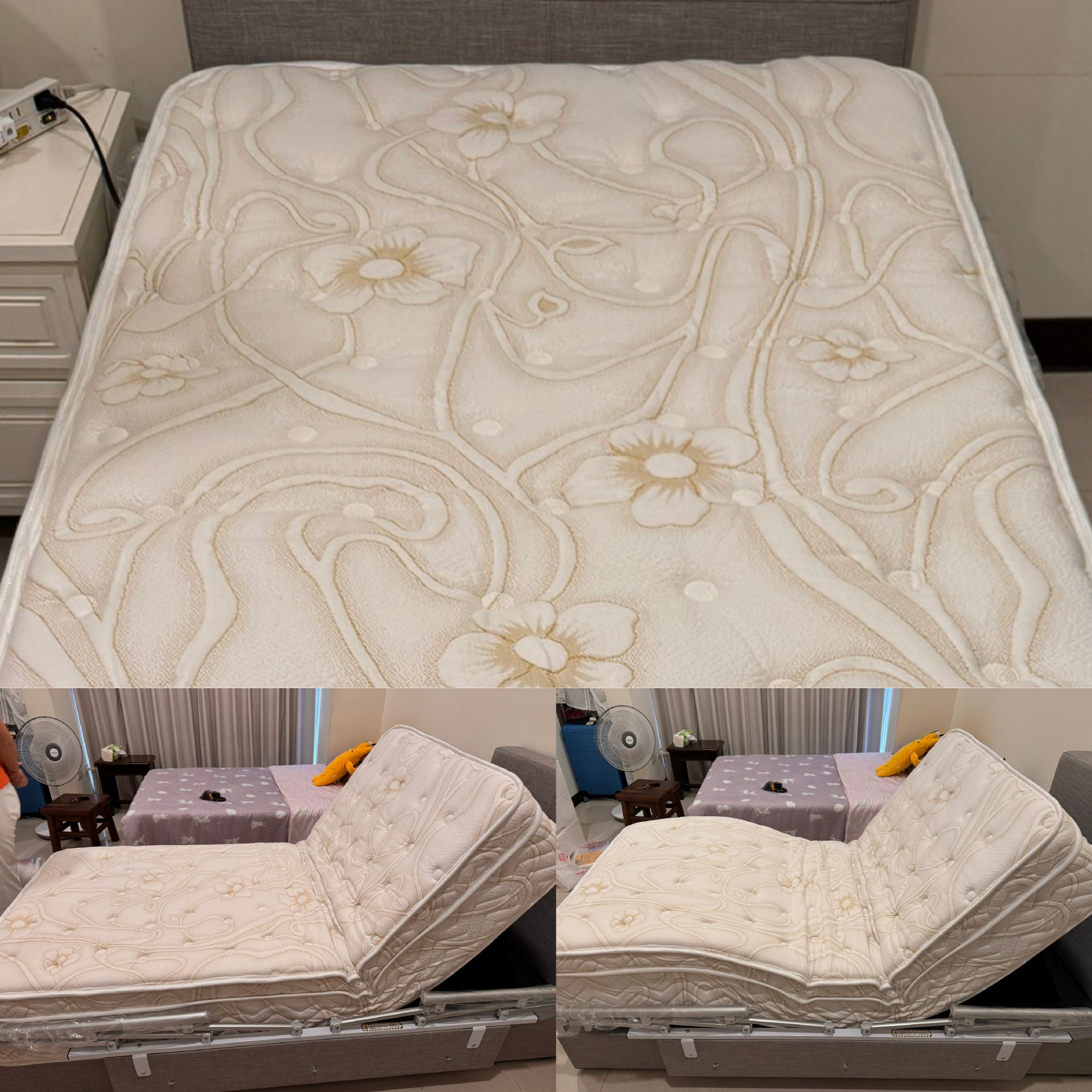 新北市汐止區/何OO/好眠電動床墊3尺/傢式床頭組3尺20CM