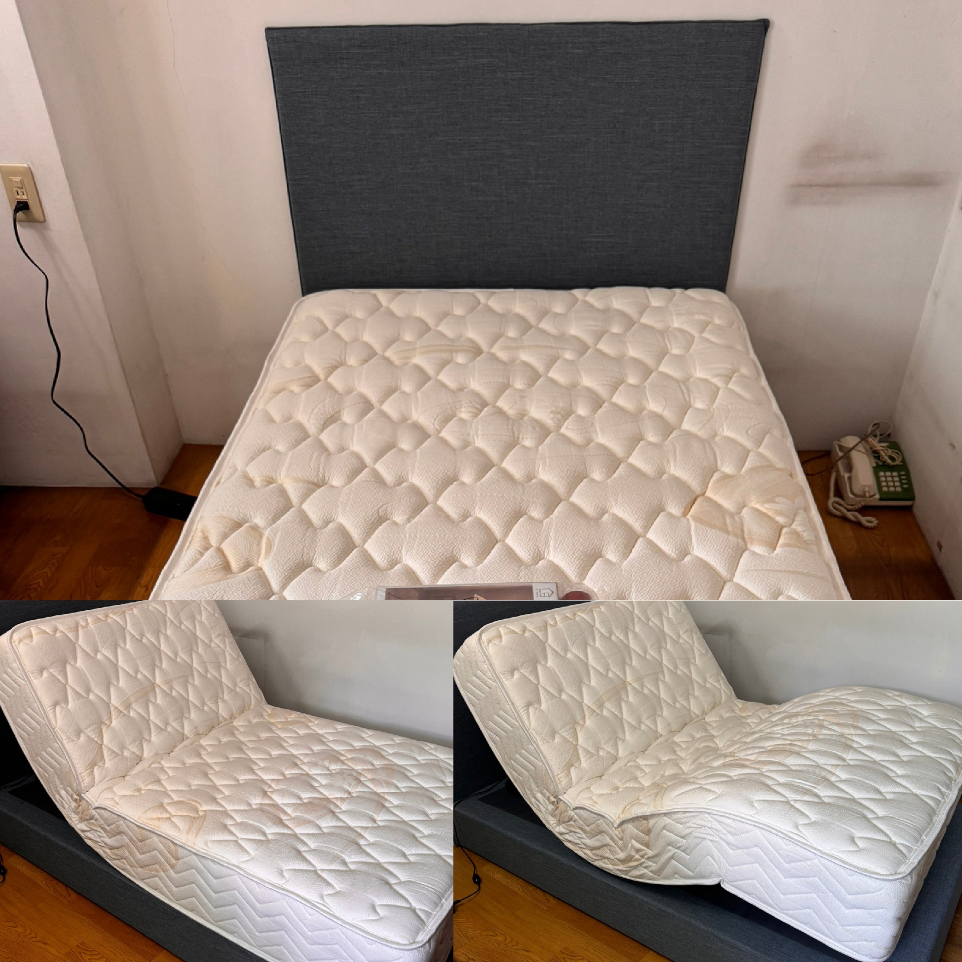 新北新莊方OO/舒眠電動床墊3.5尺/日式床箱 一片式床頭3.5尺20cm