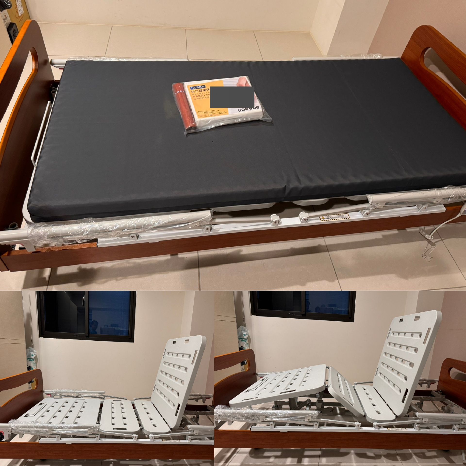 新竹新埔/鍾OO/三馬達照護床3尺/基本款床墊3尺