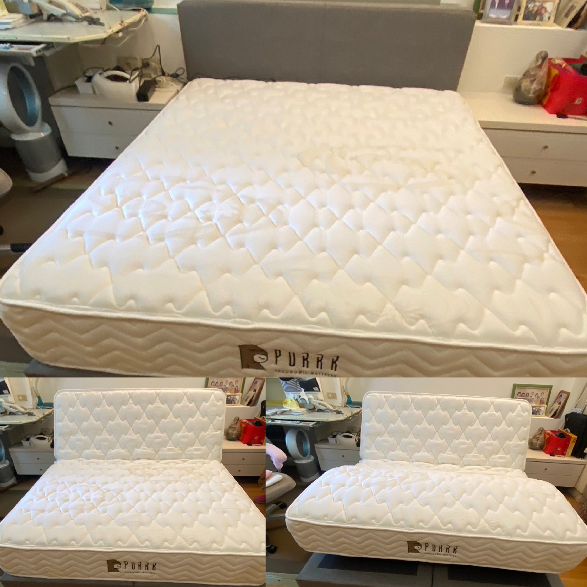 台北市中正區/陳OO/舒眠電動床墊5尺/傢式床頭組5尺棕色20cm