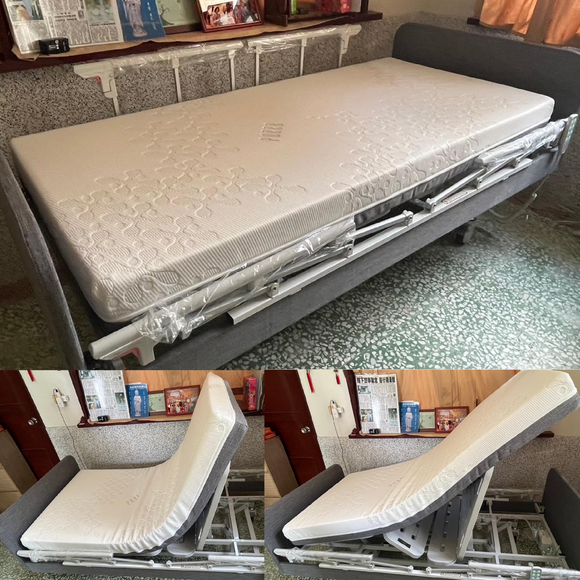 台南市東區/徐OO/三馬達照護床3尺 /高彈力床墊3尺