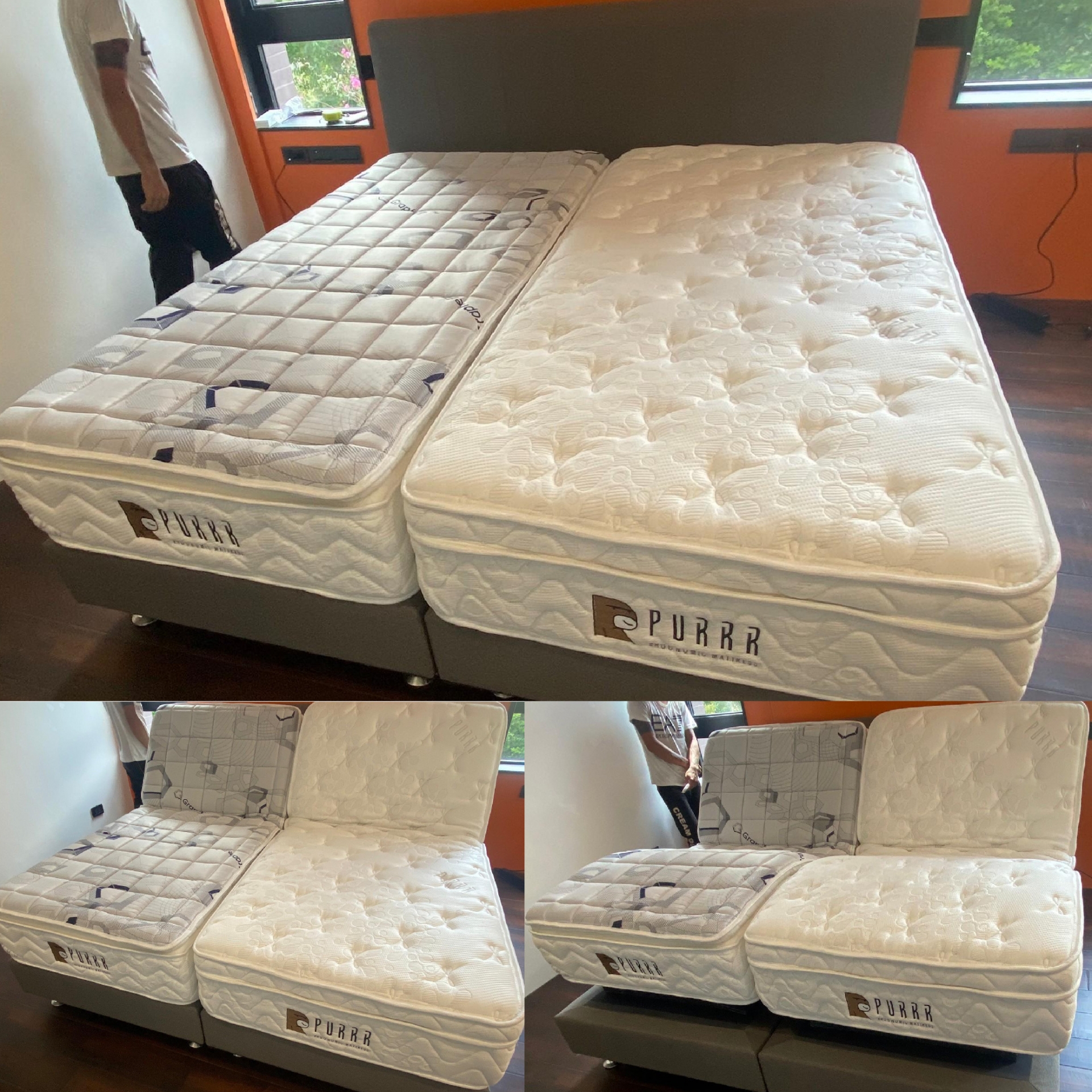 宜蘭縣員山鄉/鄭OO/乳膠獨立筒電動床墊3尺/石墨烯電動床墊3尺/台式床頭組6尺