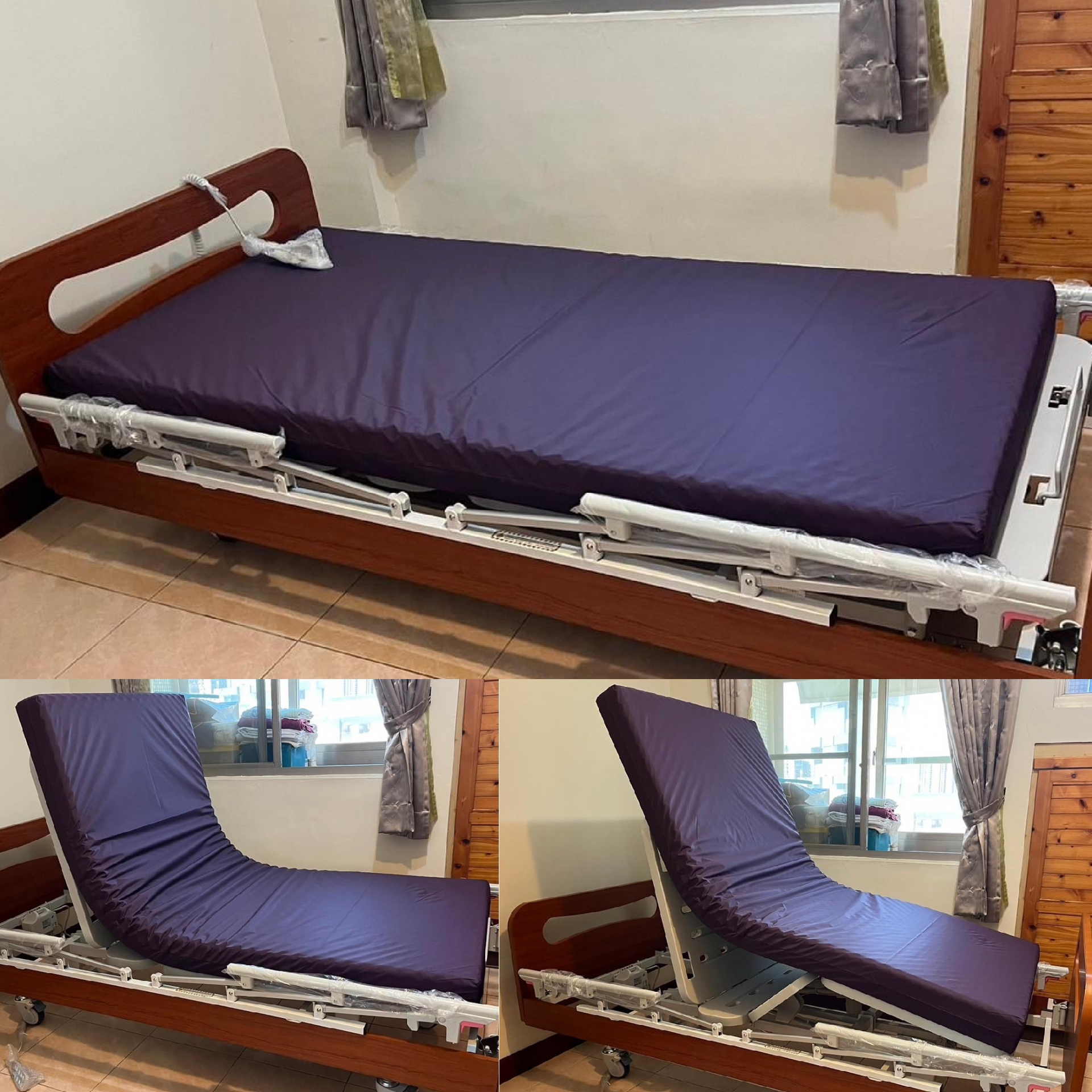 台南市南區/田OO/三馬達照護床3尺/ 醫用防水床墊3尺