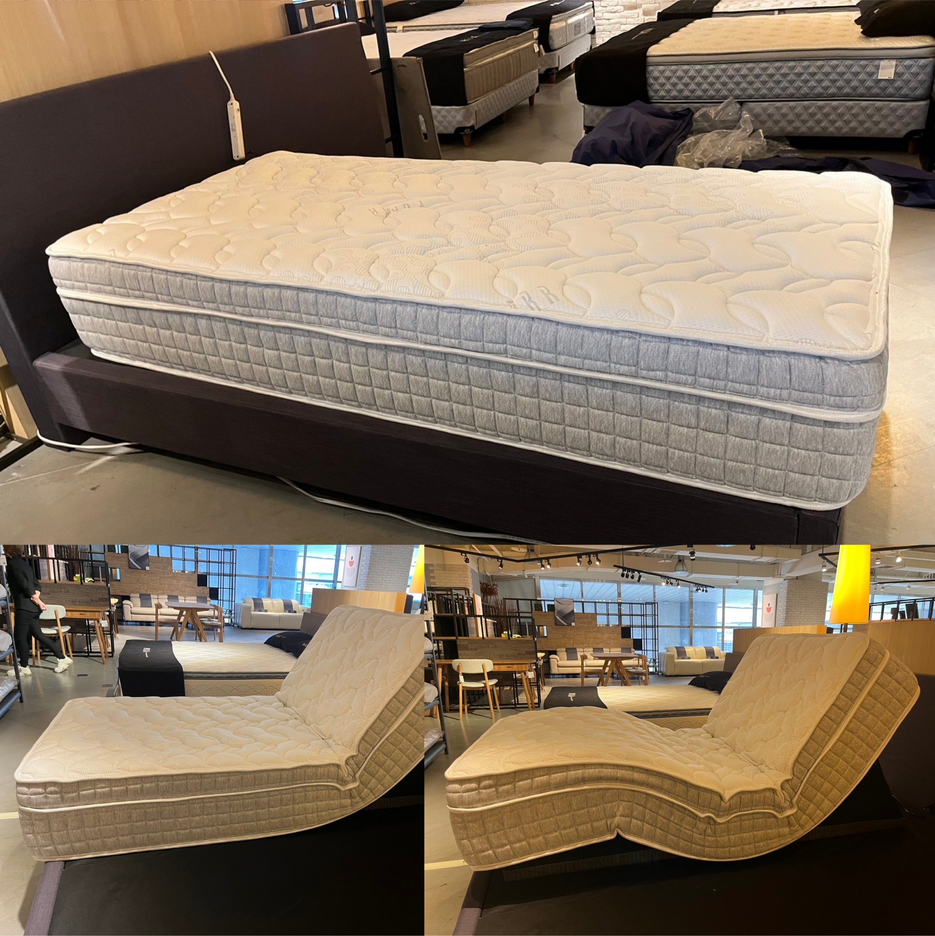 和樂台北中和店/冰纖電動床墊3尺/ 震動按摩電動床墊3尺