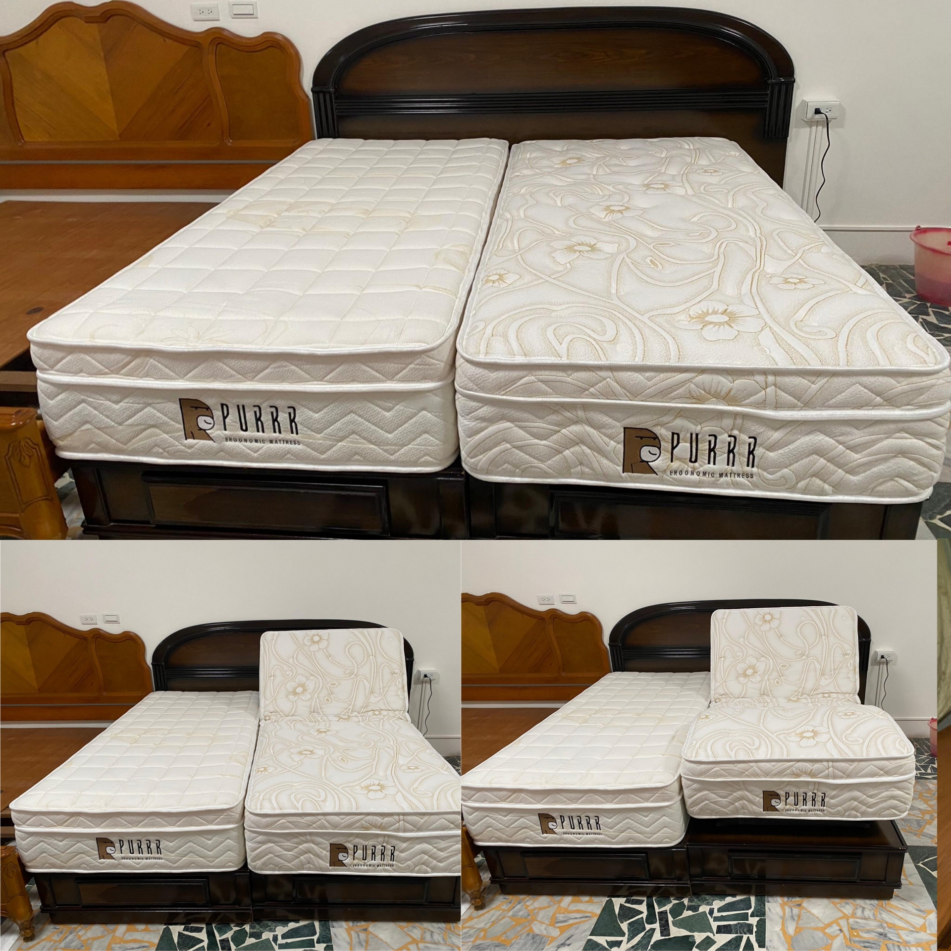 竹北市文昌街/詹OO/好眠電動床墊3尺/三明治床墊加高3尺