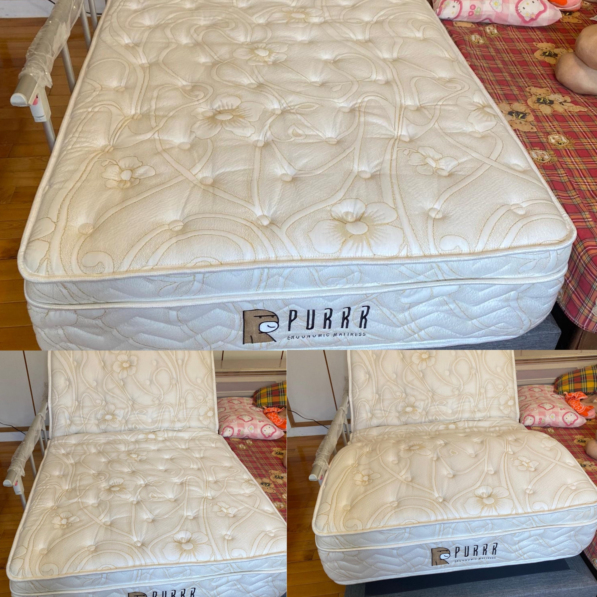 新北市新店區/呂OO/好眠電動床墊3.5尺/傢式床頭組3.5尺舞龍灰20CM