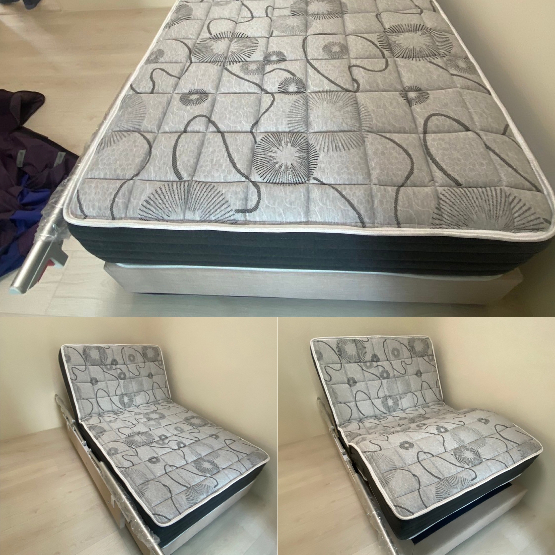 台北市北投區/吳OO/日式電動床墊3.5尺/日式床箱3.5尺25CM淺卡其色/扶