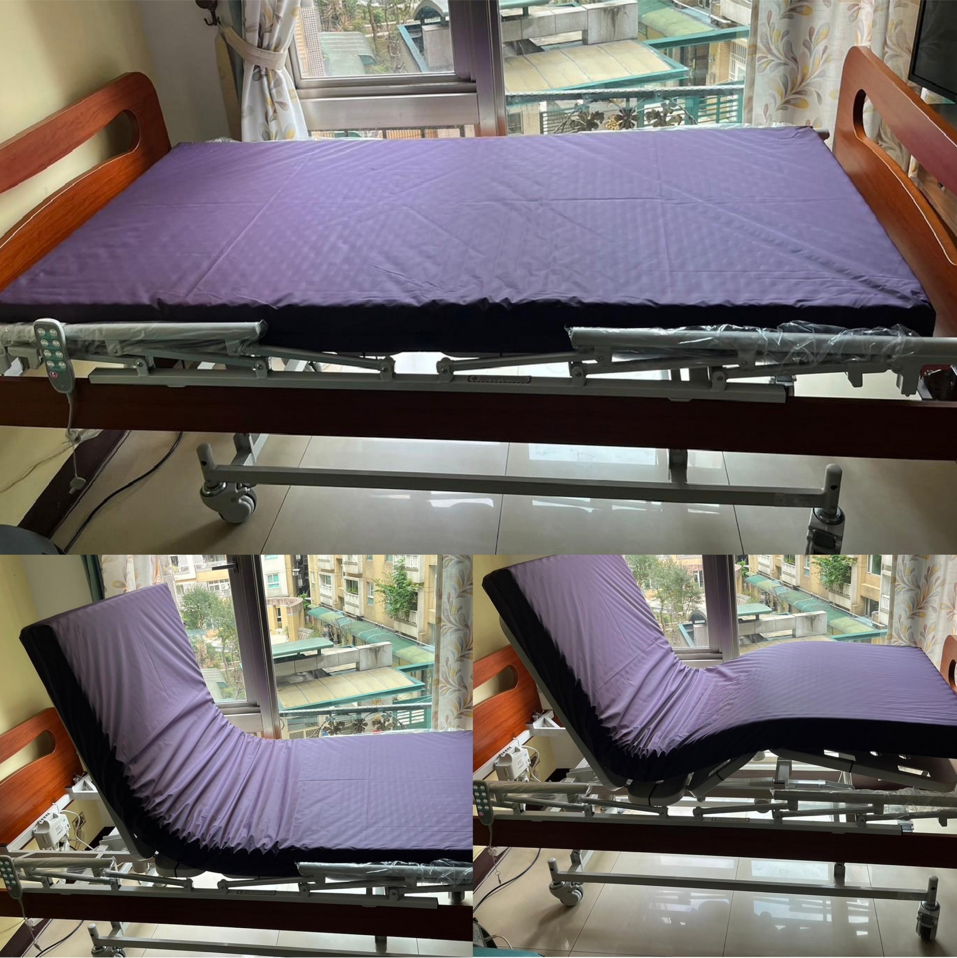 新北市板橋區/陳oo/三馬達照護床3尺/醫用防水床墊3尺