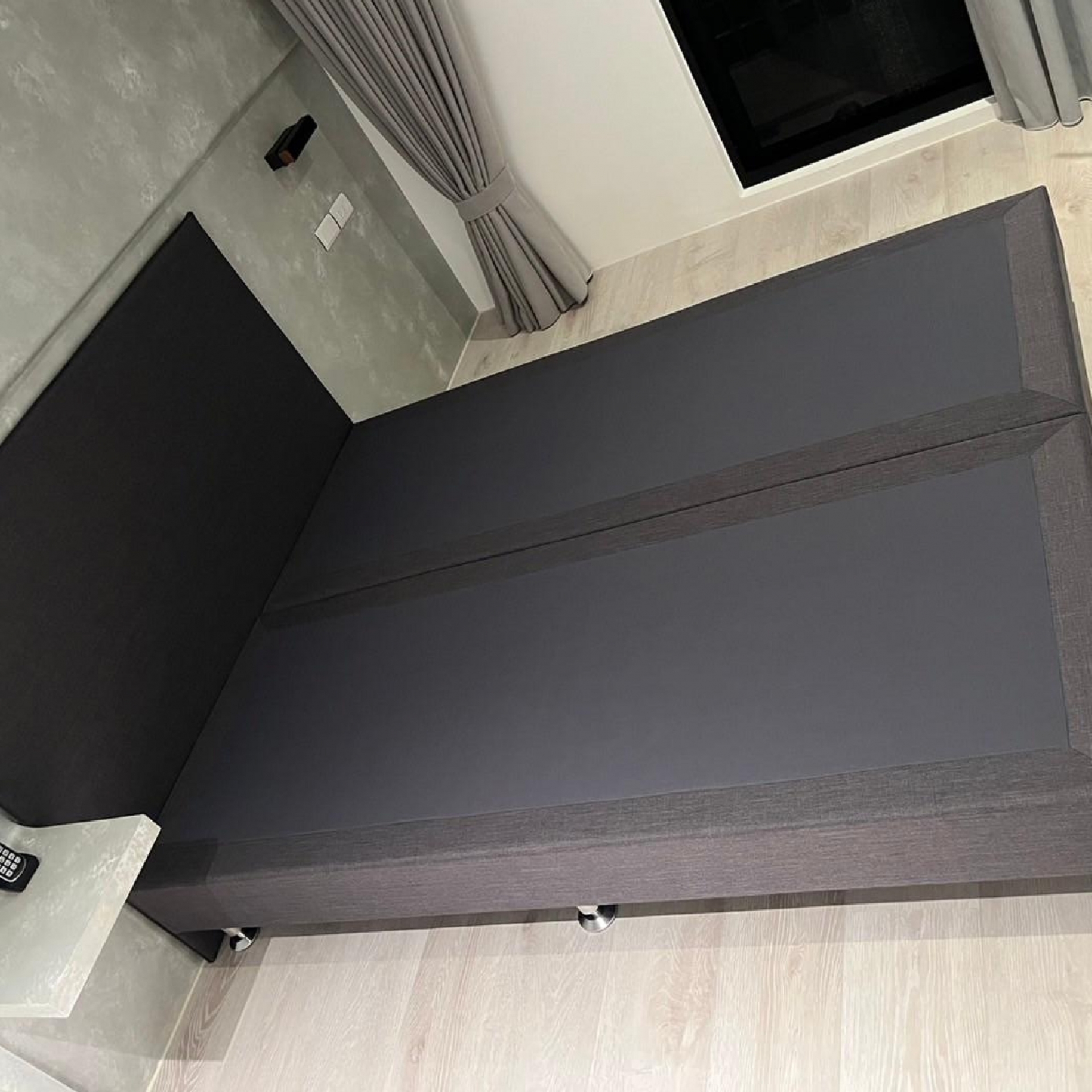 台北市信義區/錢oo/日式床箱 3cm薄床頭 5尺舞龍藍13cm