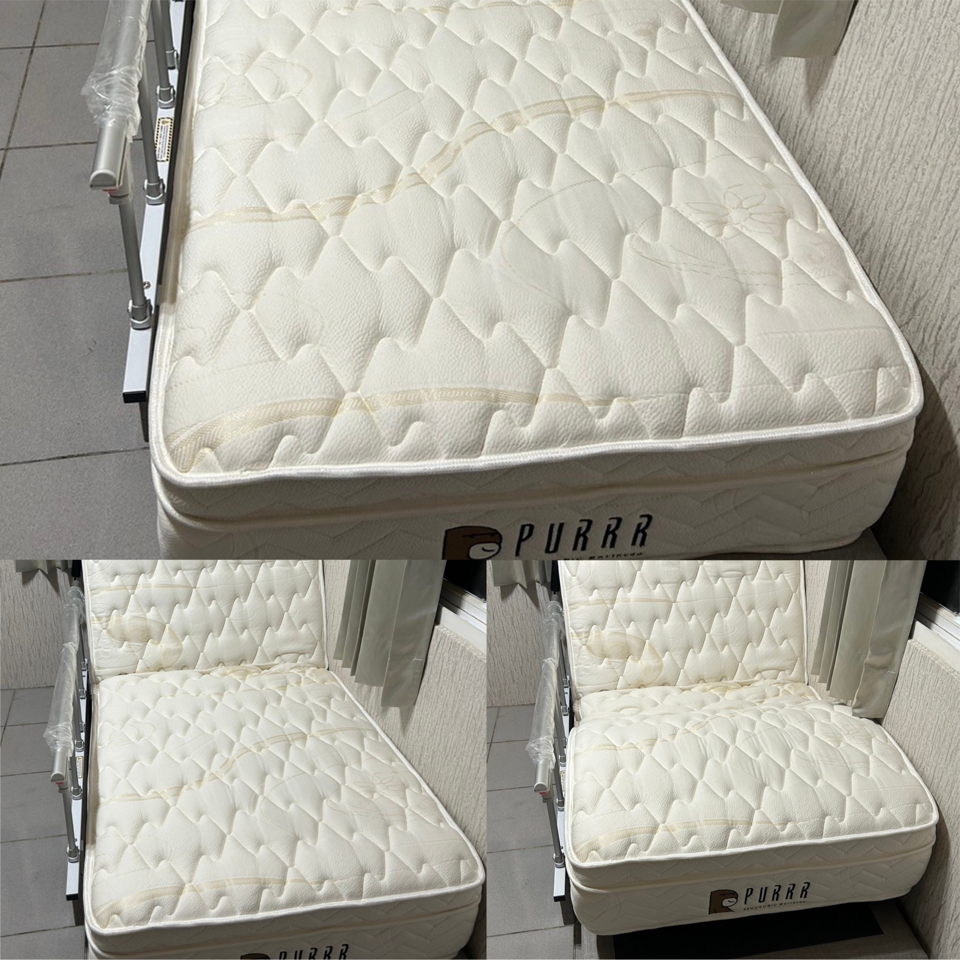 宜蘭縣礁溪鄉/林oo/記憶電動床墊3尺/傢式床頭組加扶手3尺淺咖啡色20cm