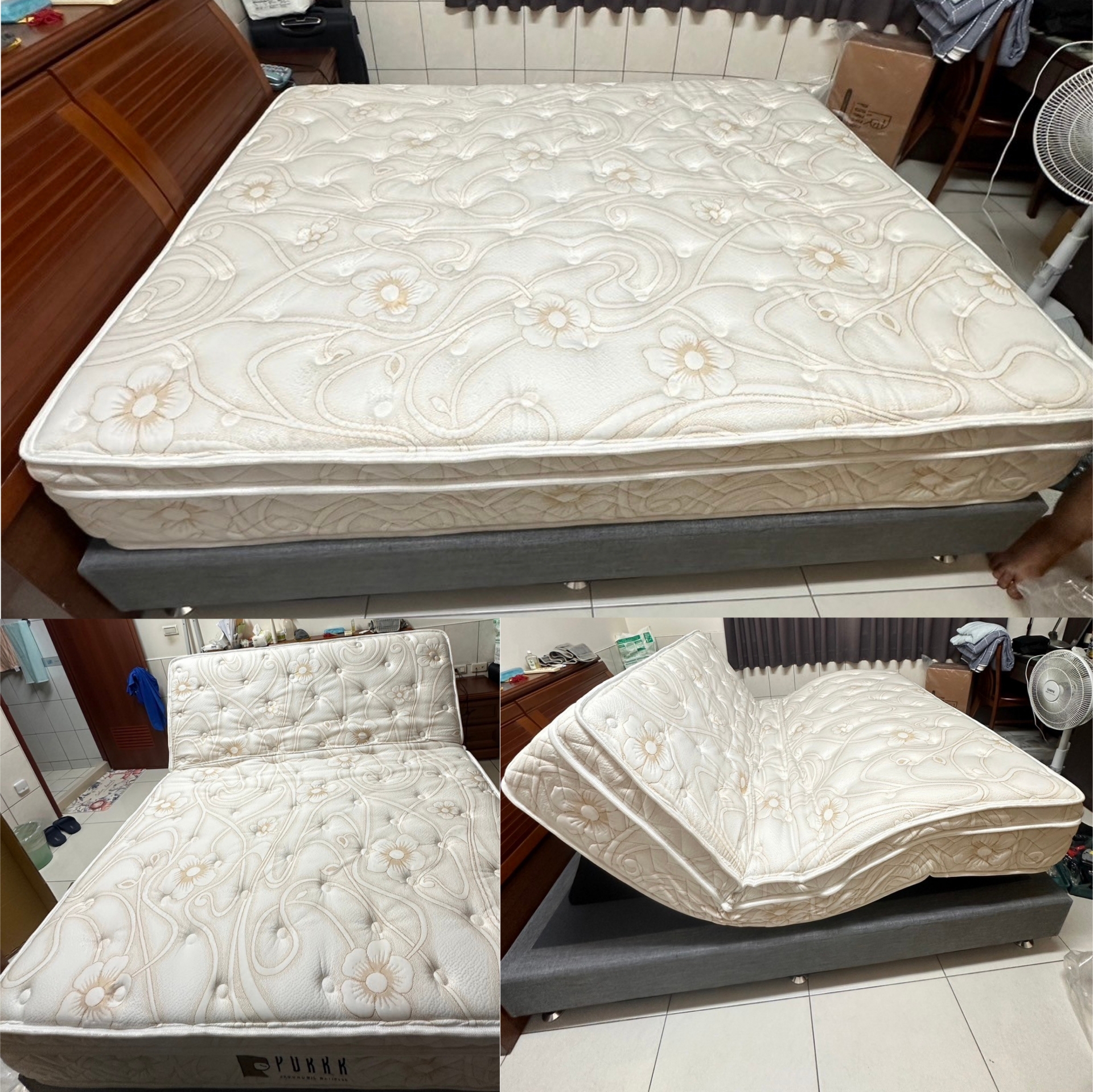 高雄市鳳山區/陳oo/好眠電動床墊5尺/日式床箱5尺舞龍灰30CM