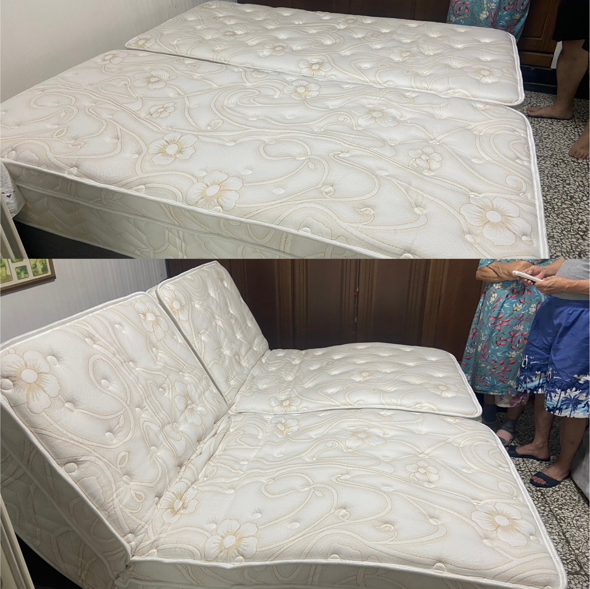 台北市松山區/翁OO/好眠電動床墊3尺/日式床箱3尺舞龍灰20cm