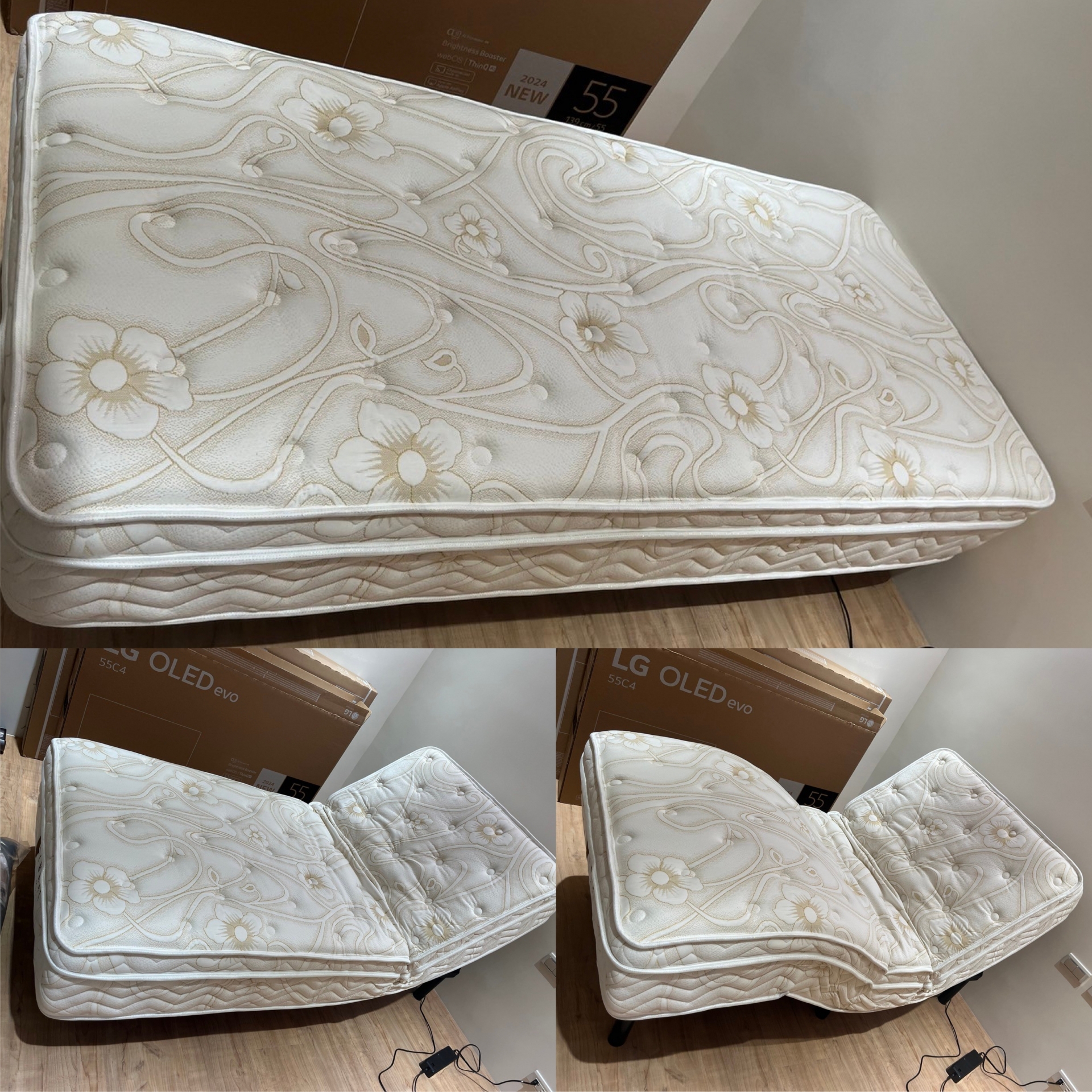 台北市內湖區/徐O/好眠電動床墊3尺/圓黑鐵管20CM