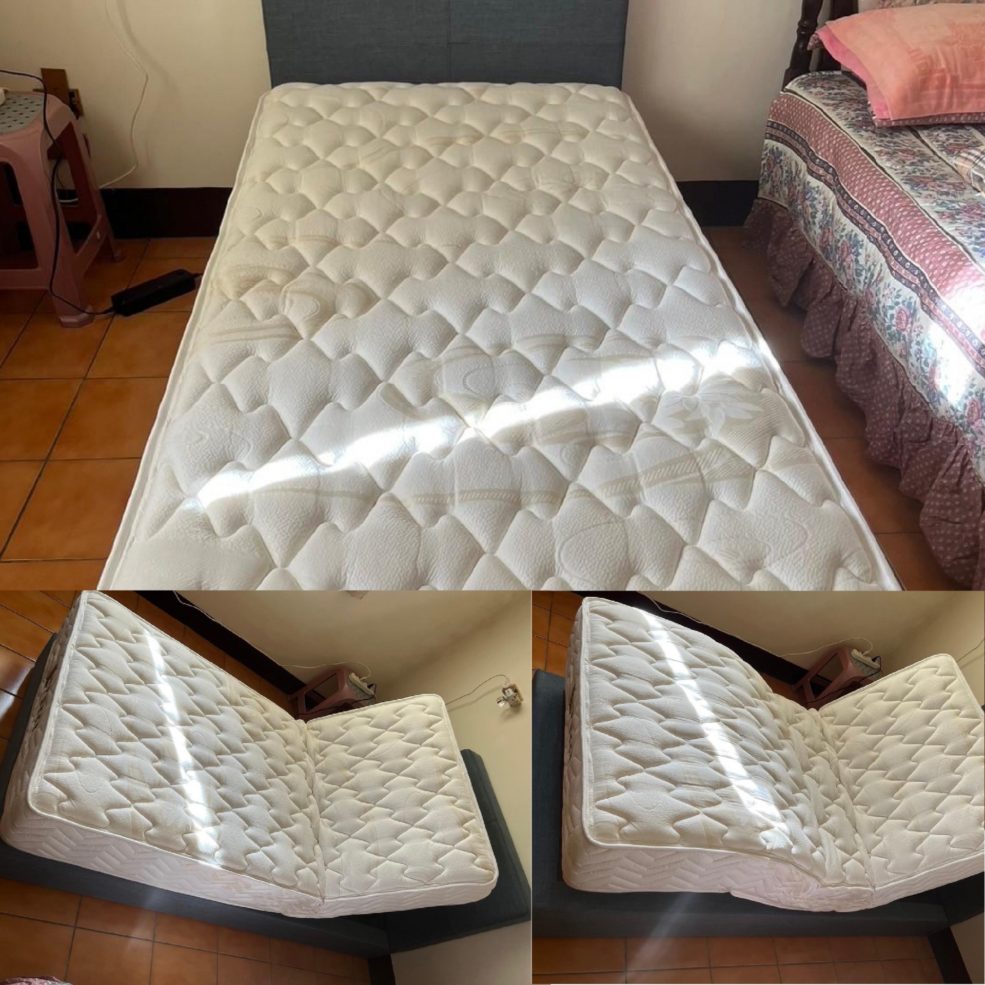 苗栗縣/李OO/舒眠電動床墊3尺/傢式床頭組3尺藍灰色20CM