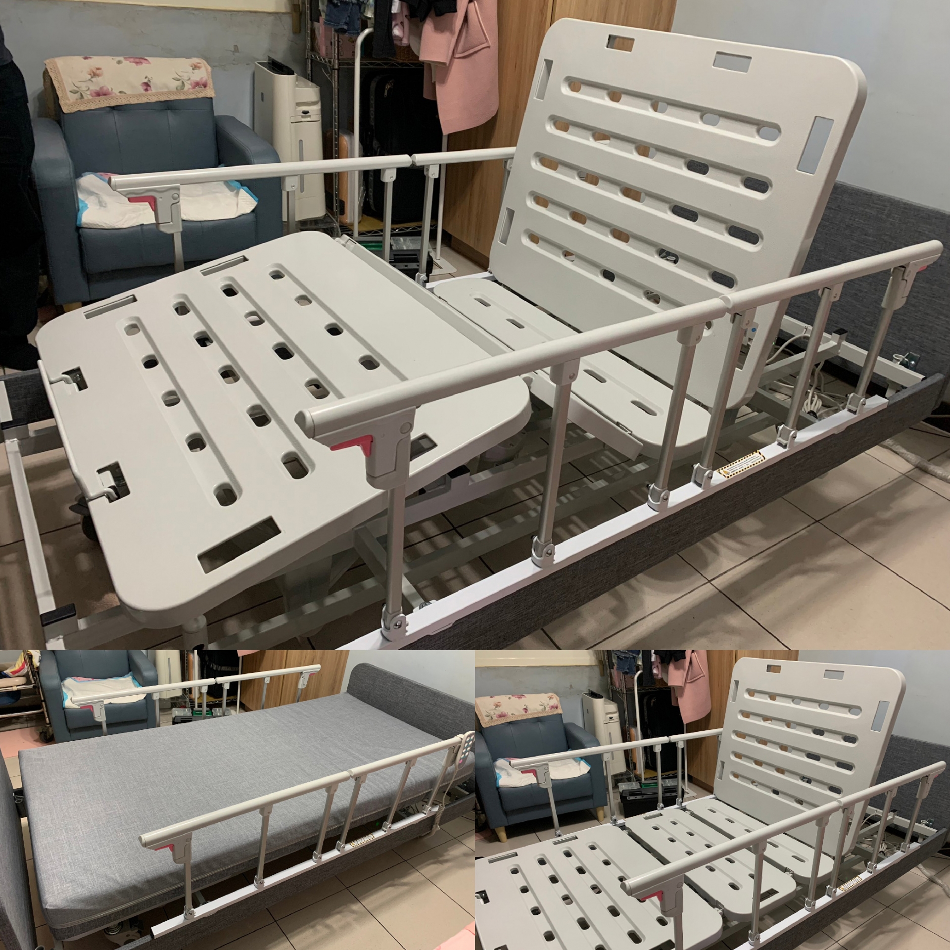 新北市永和區/三馬達照護床/15CM釋壓床墊