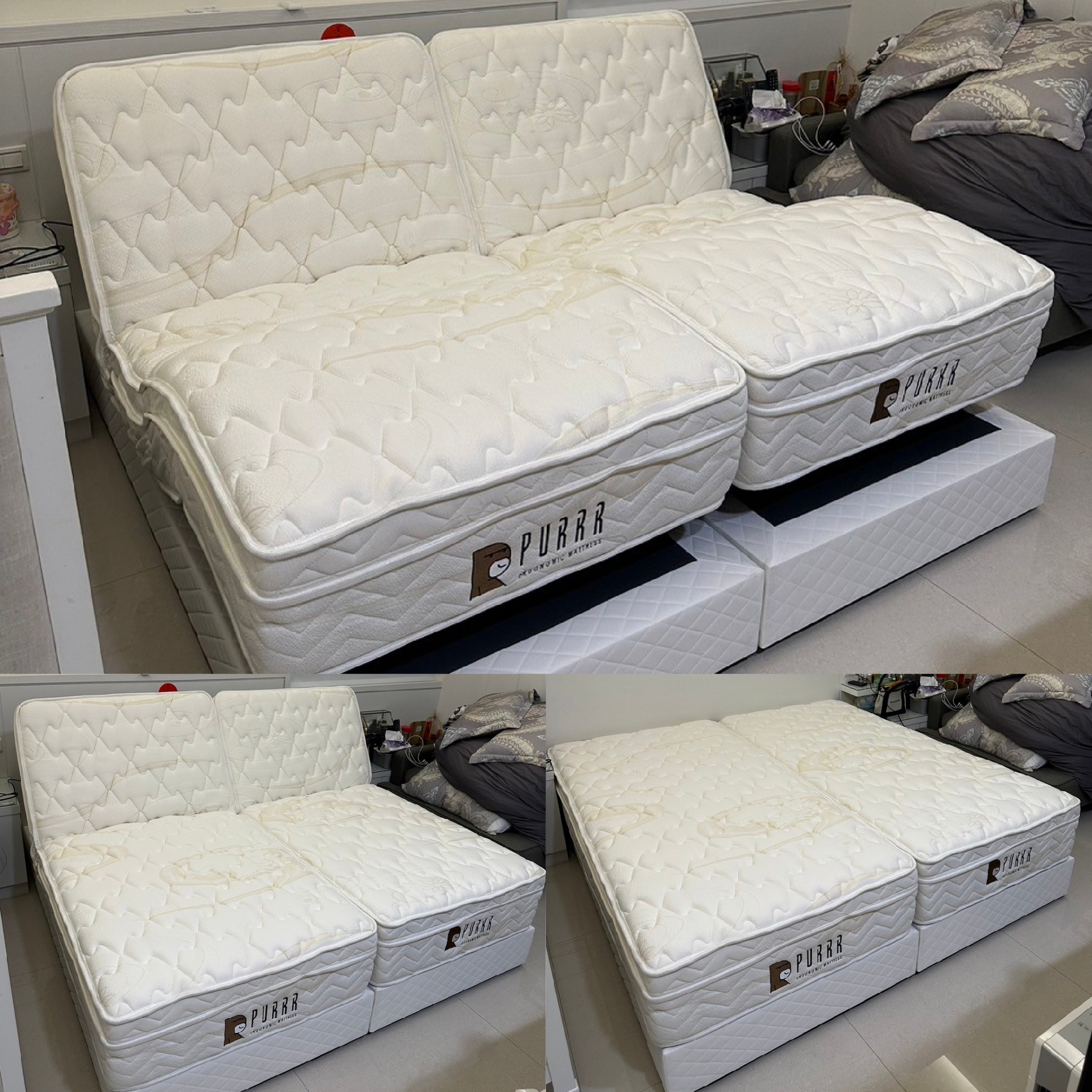 高雄市梓官區/記憶電動床墊/日式床架