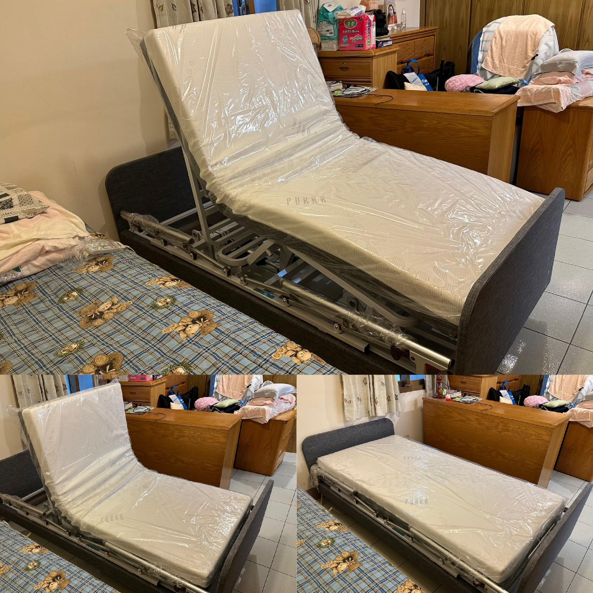 新北市淡水區/三馬達醫療床/照護高彈力床墊