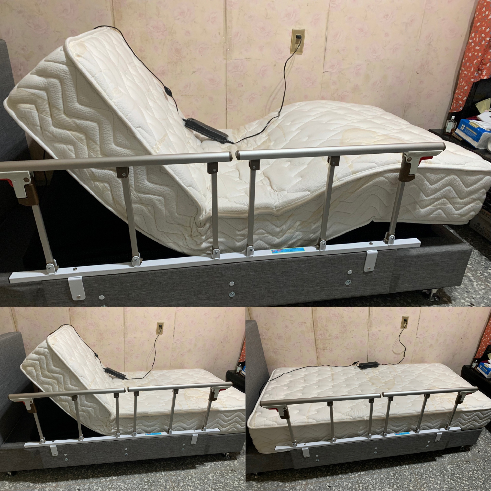 新北市樹林區/舒眠電動床墊/傢式床頭組